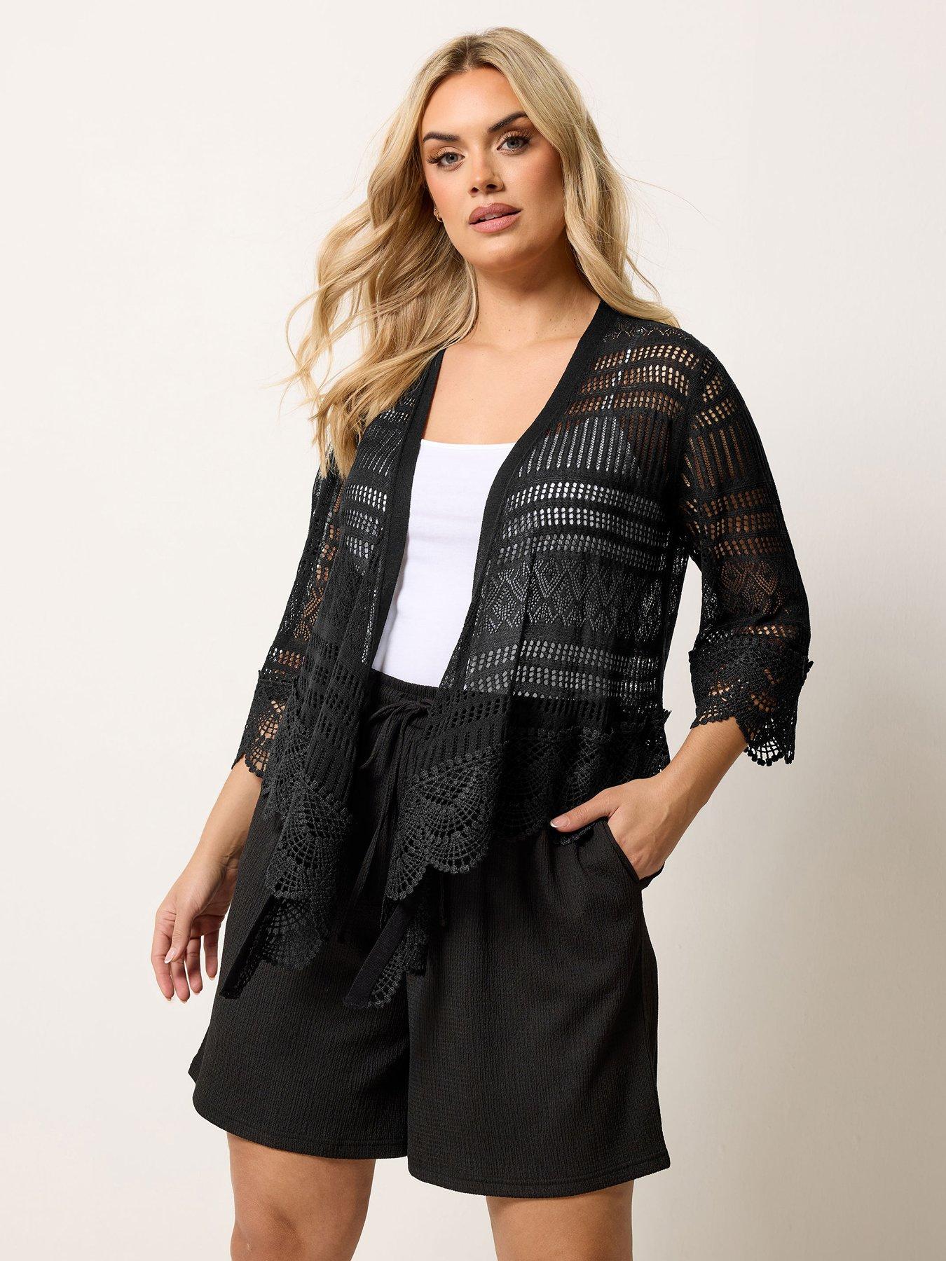 Yours Curve Waterfall Cardigan
