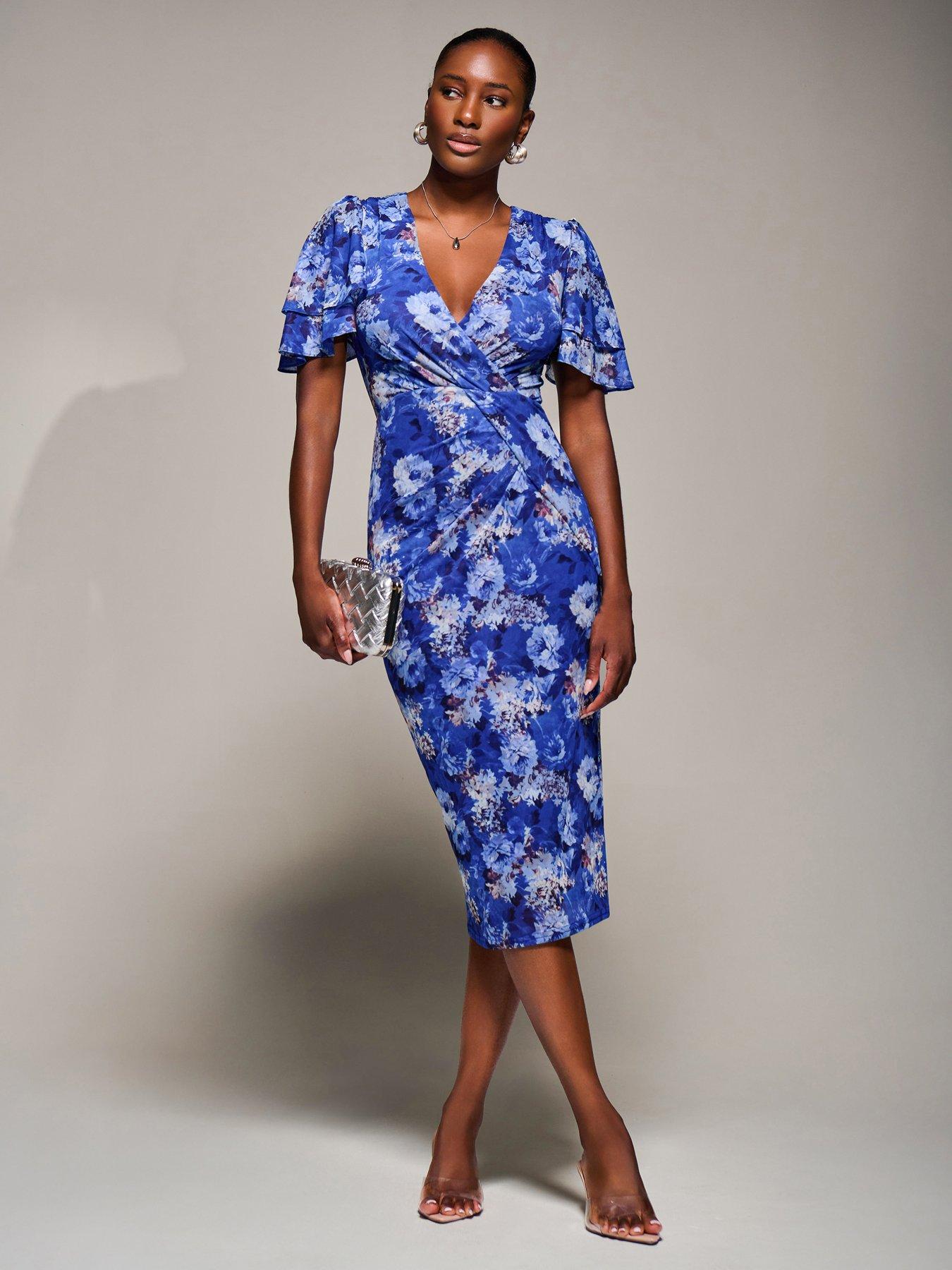 jolie-moi-angel-sleeve-mesh-bodycon-dress-blue