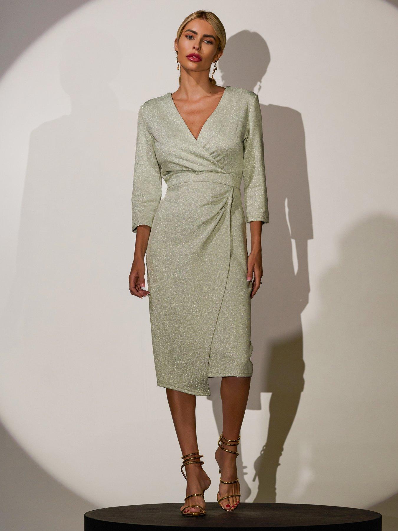 Image 3 of 7 of Jolie Moi Wrap Bodycon Dress