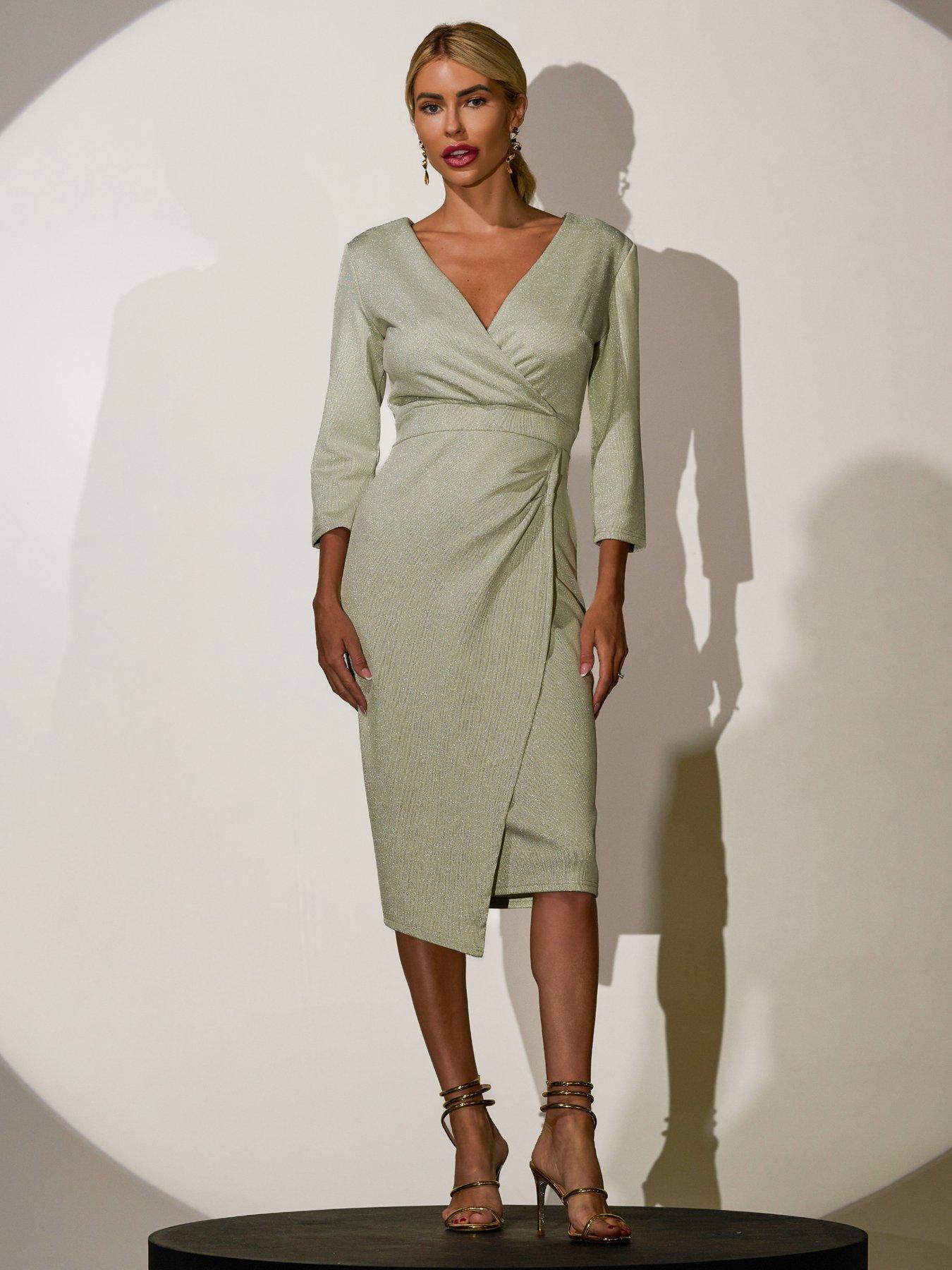 Image 6 of 7 of Jolie Moi Wrap Bodycon Dress