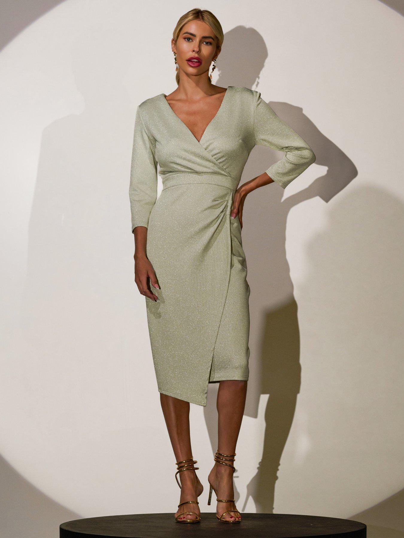 Image 7 of 7 of Jolie Moi Wrap Bodycon Dress