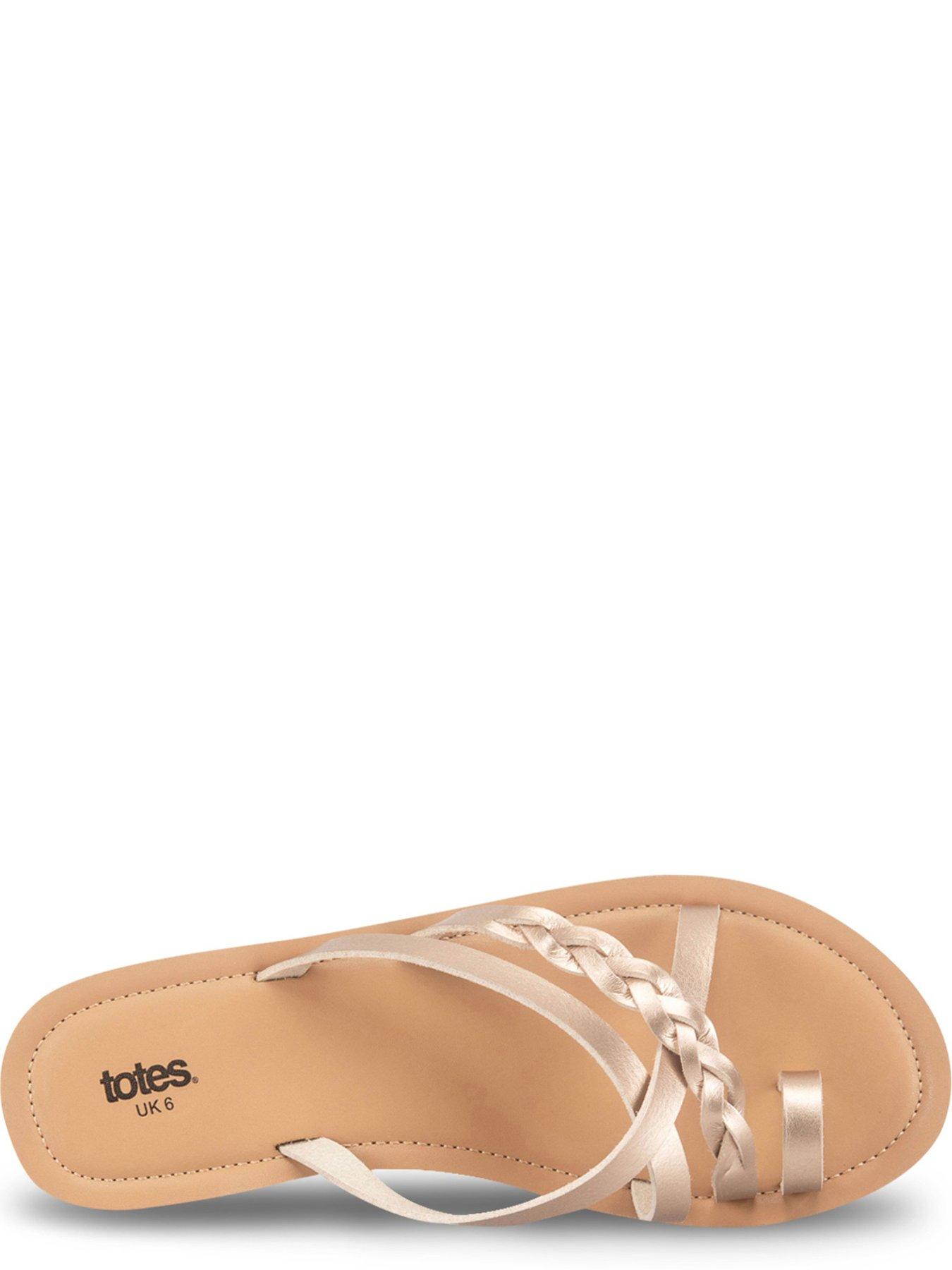totes-totes-ladies-toe-post-strappy-sandal-rose-goldoutfit