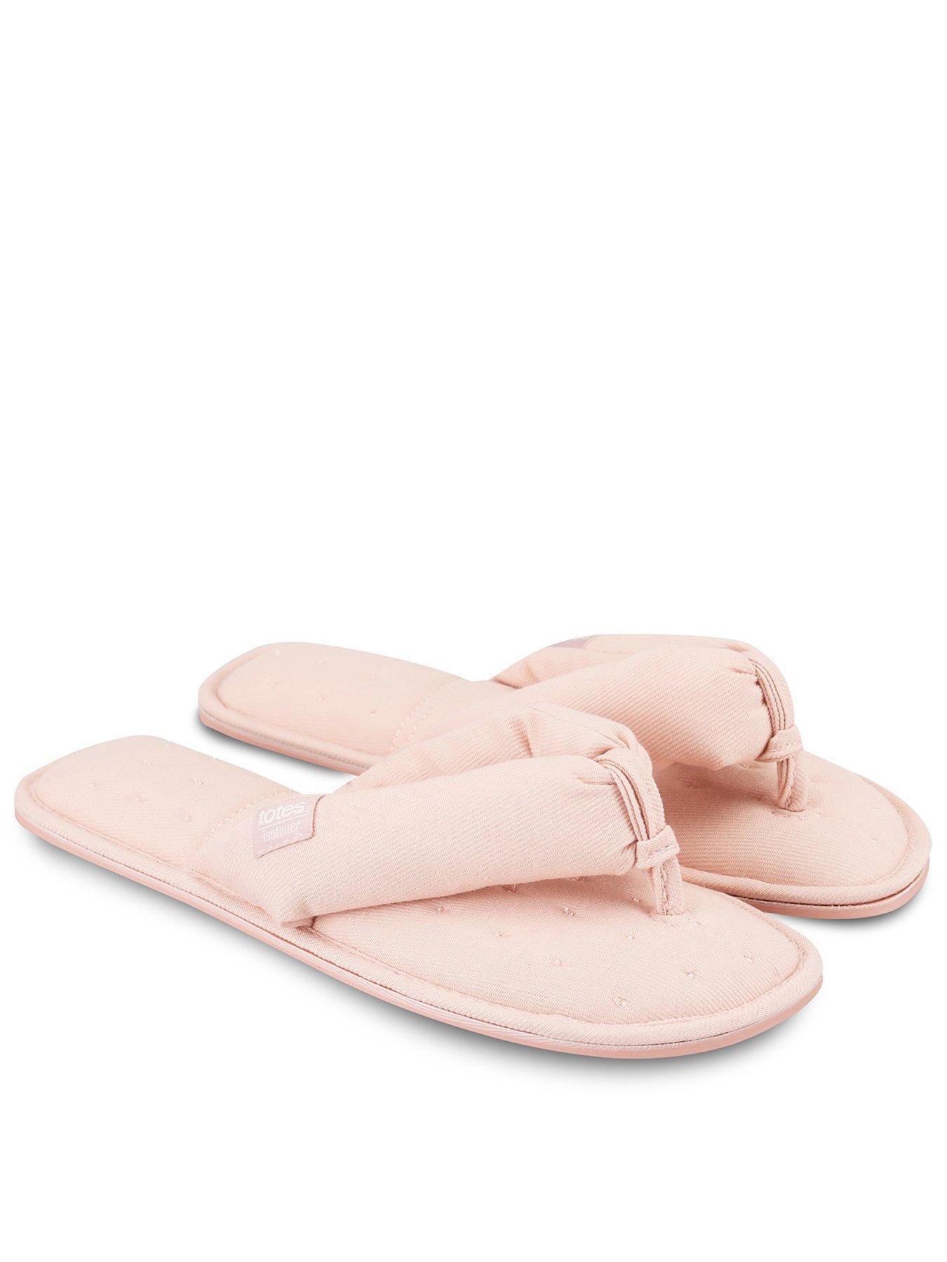 totes-isotoner-isotoner-ladies-woven-toe-post-slipper-pink