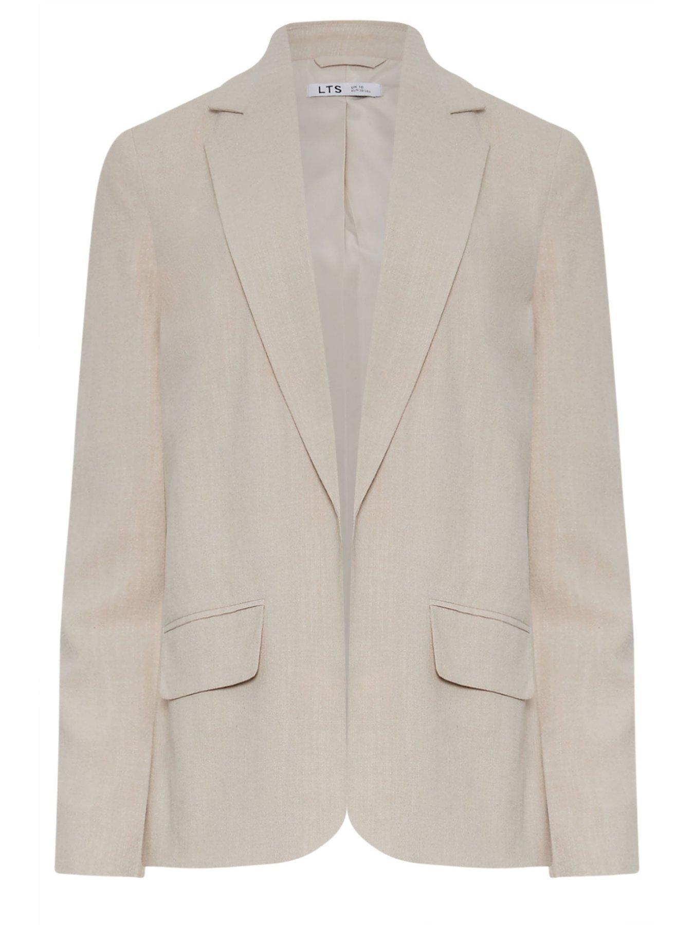 Image 5 of 5 of Long Tall Sally Linen Blend Blazer - Cream