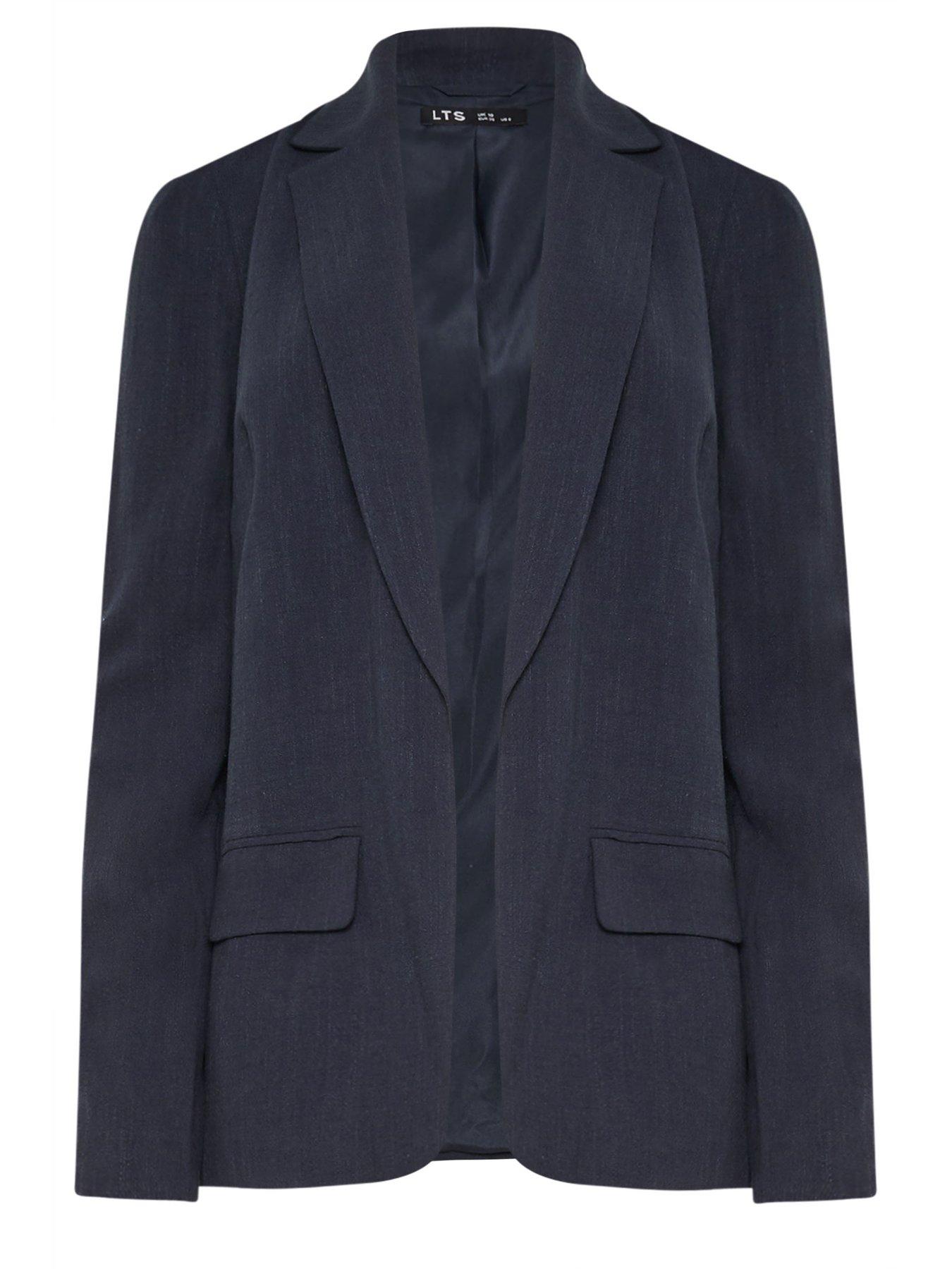 Image 6 of 6 of Long Tall Sally Linen Blend Blazer - Blue