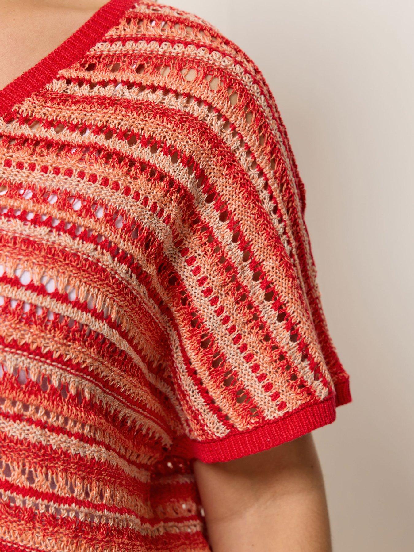 Image 4 of 5 of Yours Curve Boxy Striped Cover Up