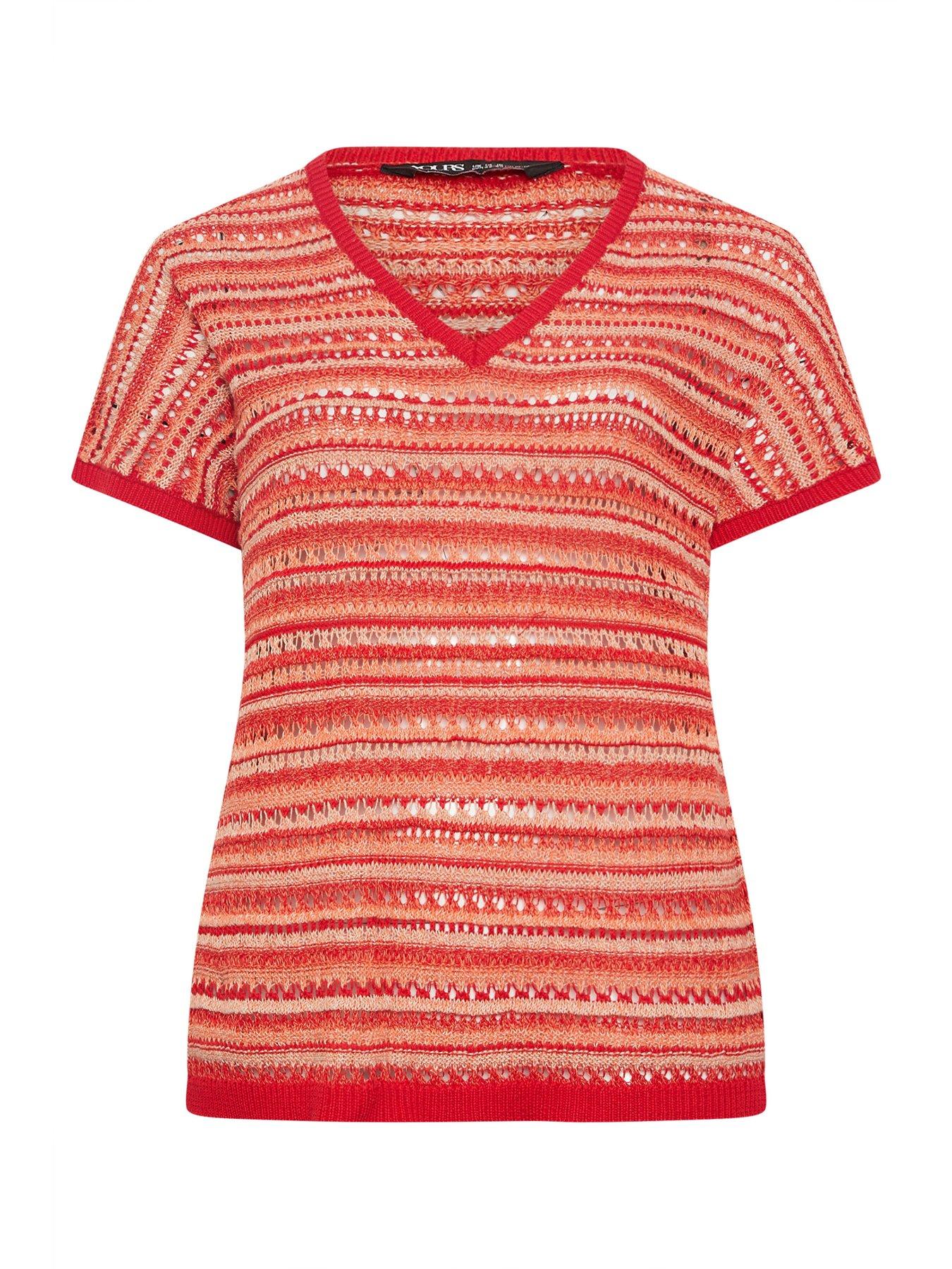 Image 5 of 5 of Yours Curve Boxy Striped Cover Up