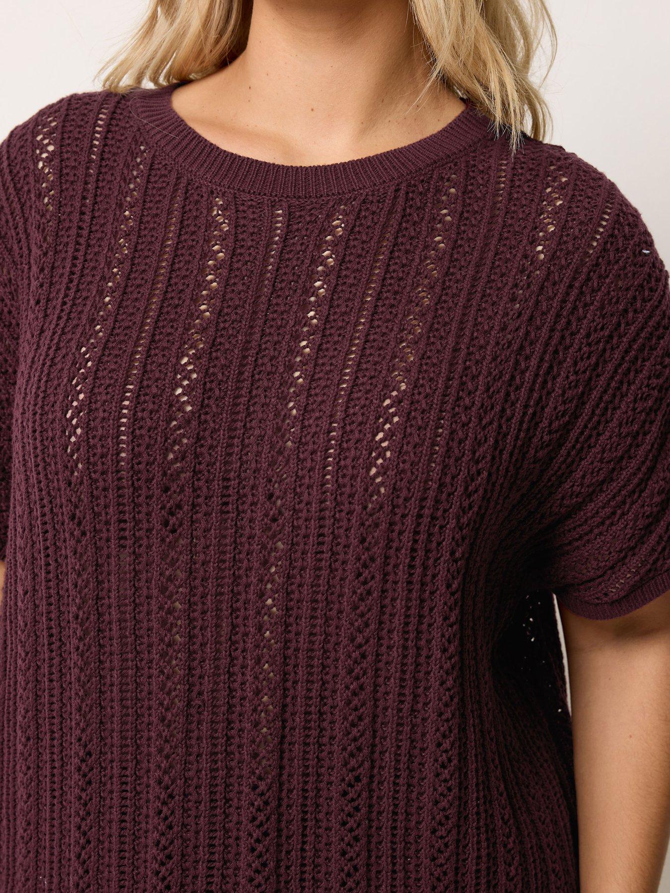 Image 4 of 5 of Yours Curve Boxy Striped Cover Up