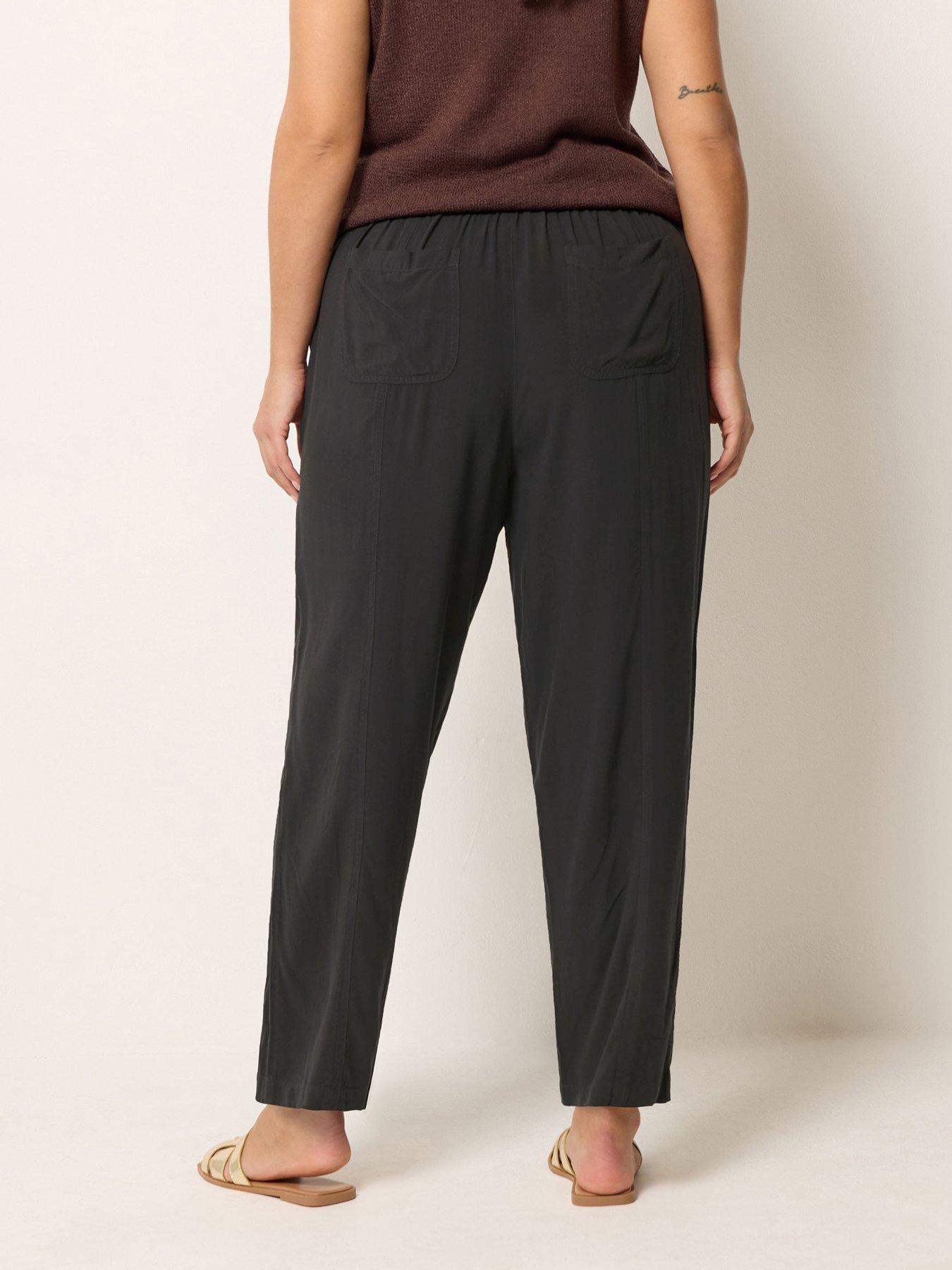 Image 2 of 4 of Yours Curve Chambray Barrel Trousers