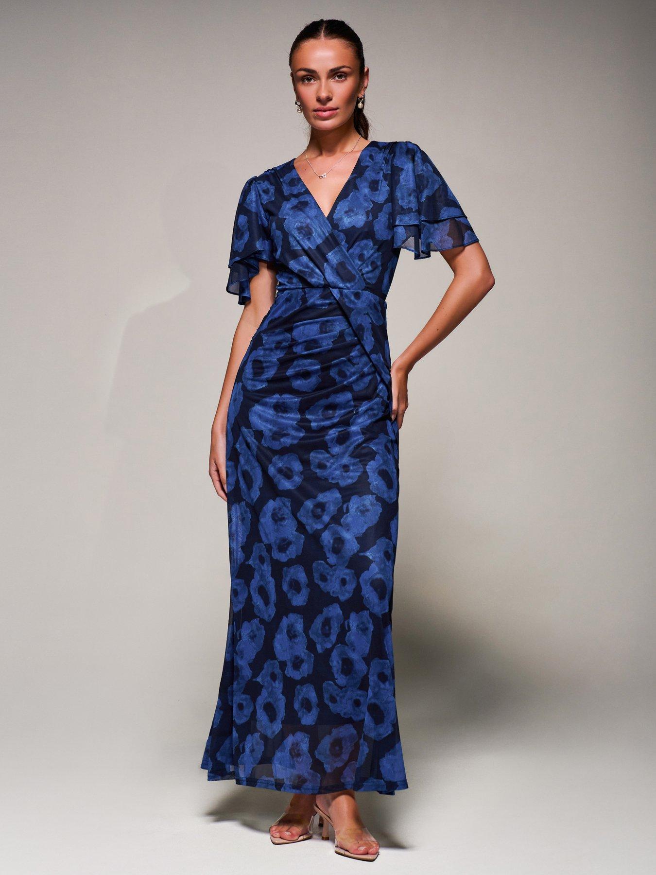jolie-moi-angel-sleeve-draped-mesh-maxi-dress-blue