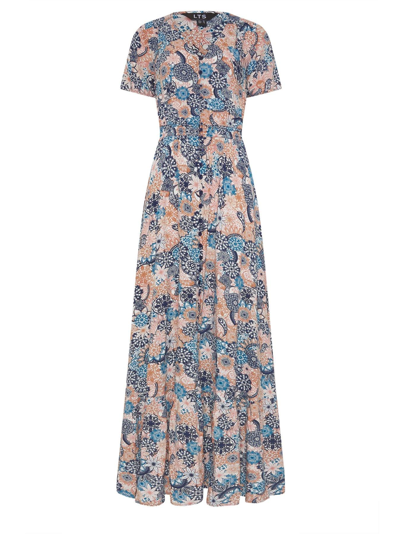 Image 5 of 5 of Long Tall Sally Tall Boho Floral Button Through Maxi Dress