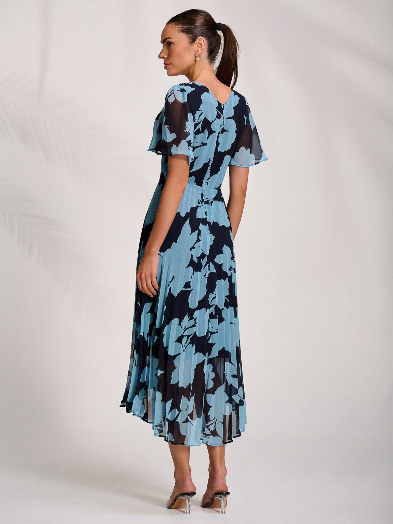Image 2 of 7 of Jolie Moi Pleated Chiffon Maxi Dress