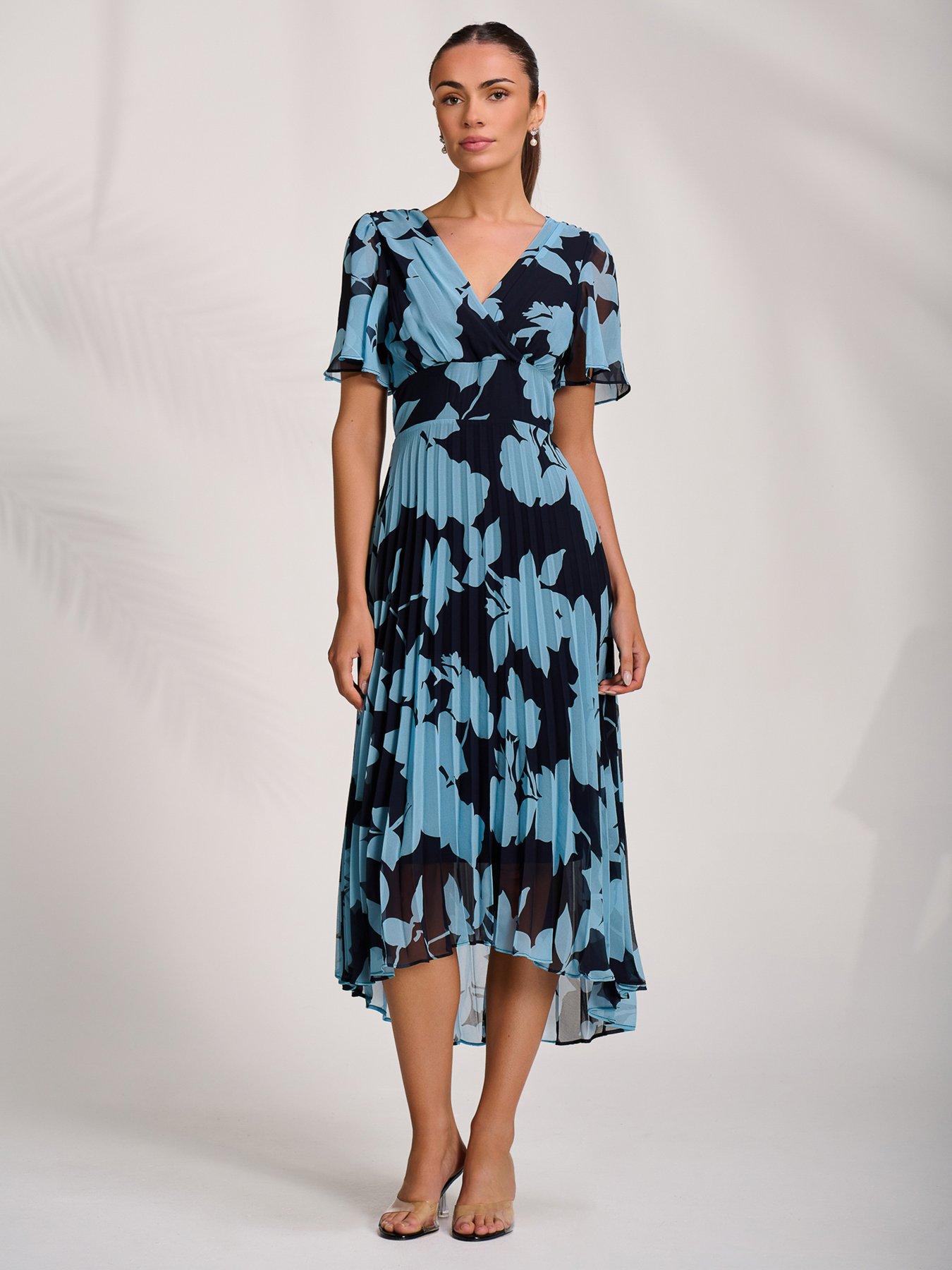 Image 3 of 7 of Jolie Moi Pleated Chiffon Maxi Dress