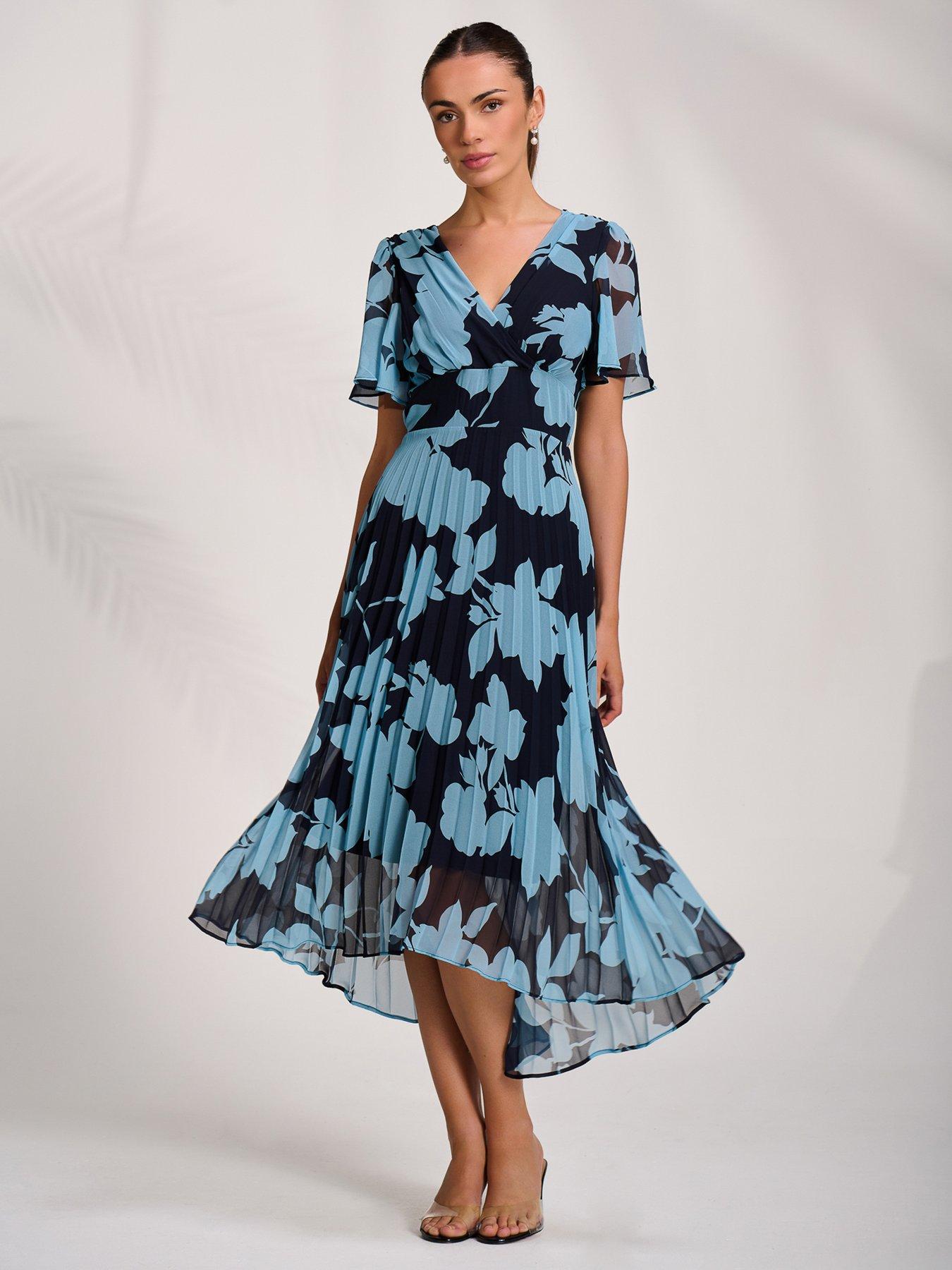 Image 6 of 7 of Jolie Moi Pleated Chiffon Maxi Dress