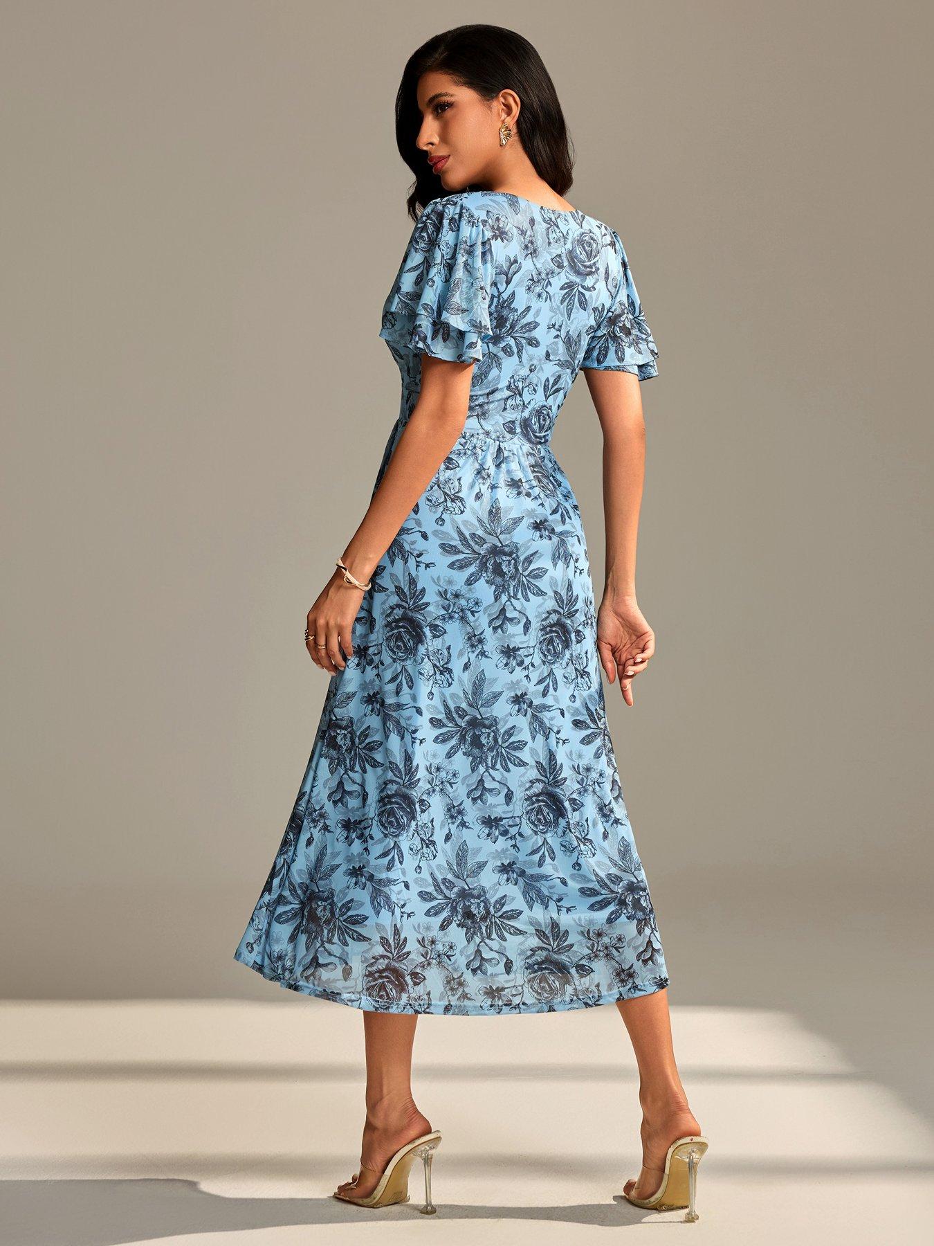 jolie-moi-flutter-sleeve-mesh-maxi-dress-bluestillFront