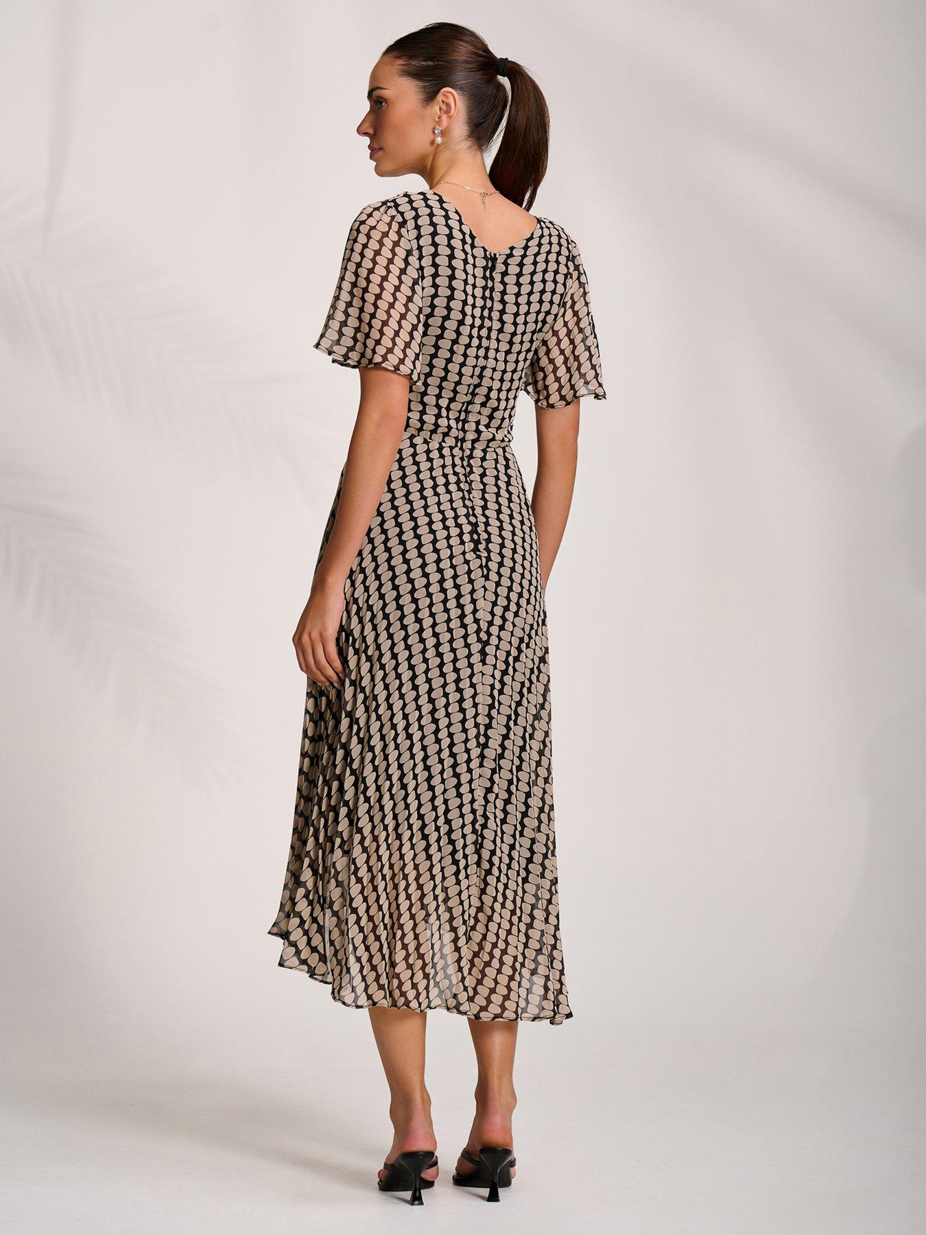 Image 2 of 7 of Jolie Moi Pleated Chiffon Maxi Dress