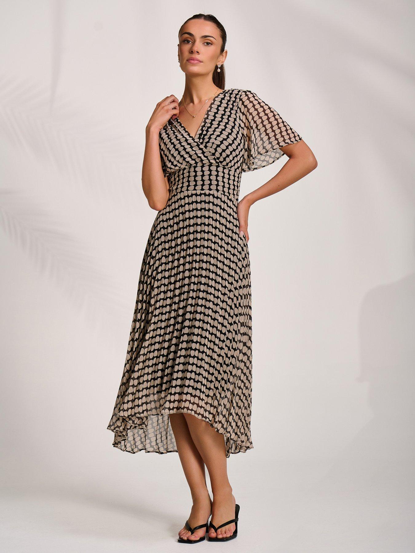 Image 7 of 7 of Jolie Moi Pleated Chiffon Maxi Dress