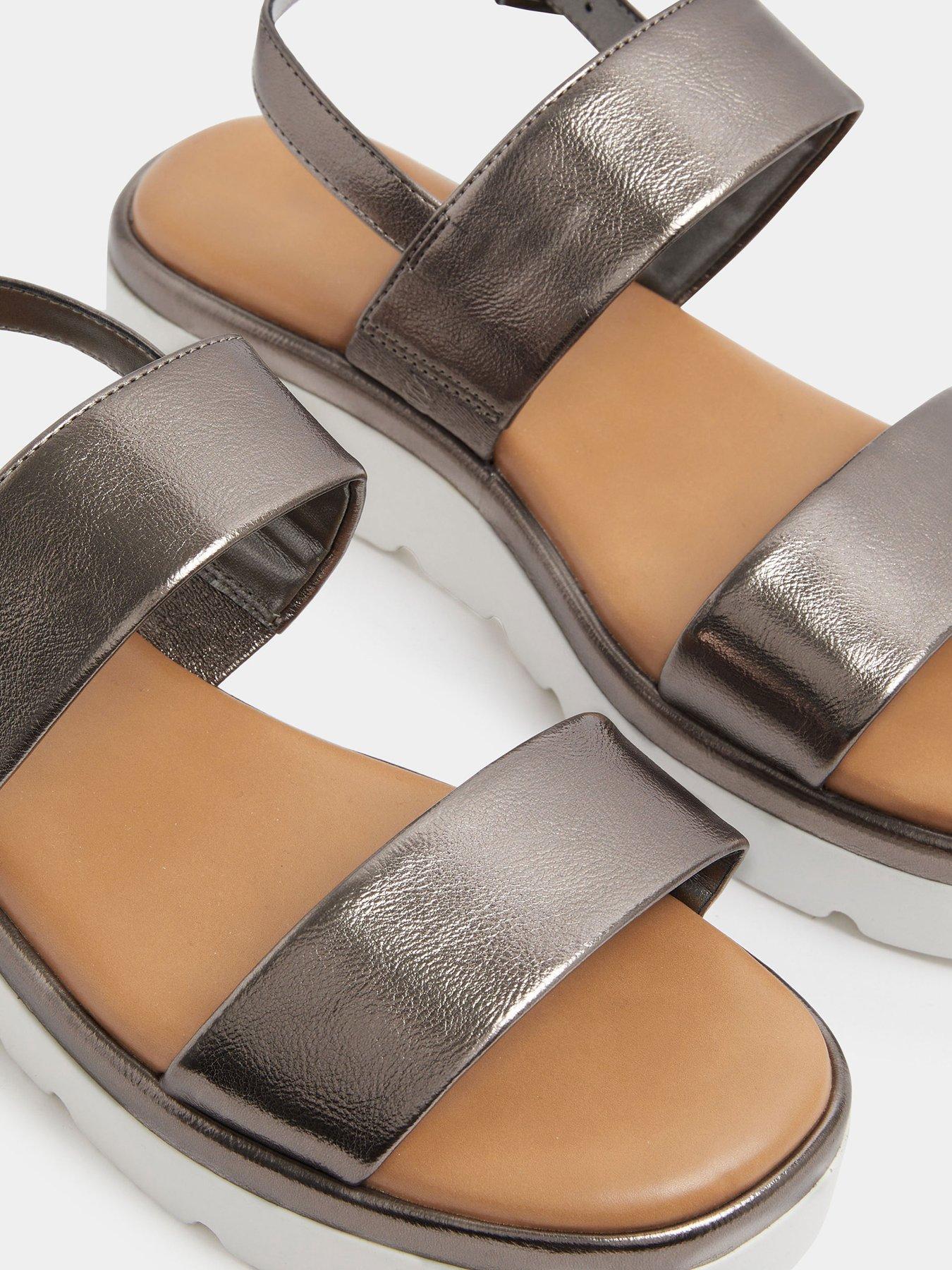 Image 4 of 4 of Yours Extra Wide Fit 2 Part Padded Low Wedge Sandal