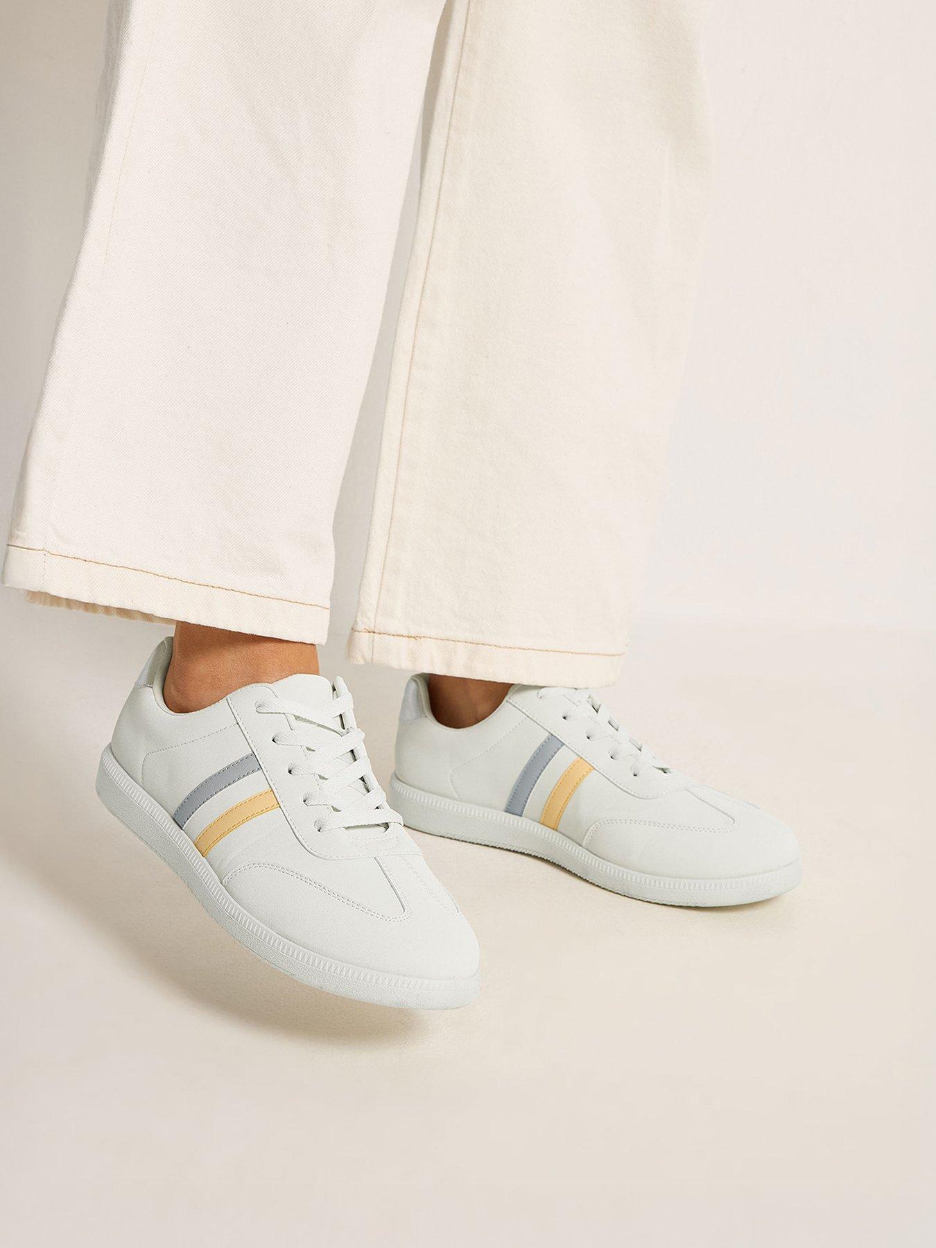 Image 1 of 4 of Yours Extra Wide Fit Retro Stripe Trainer