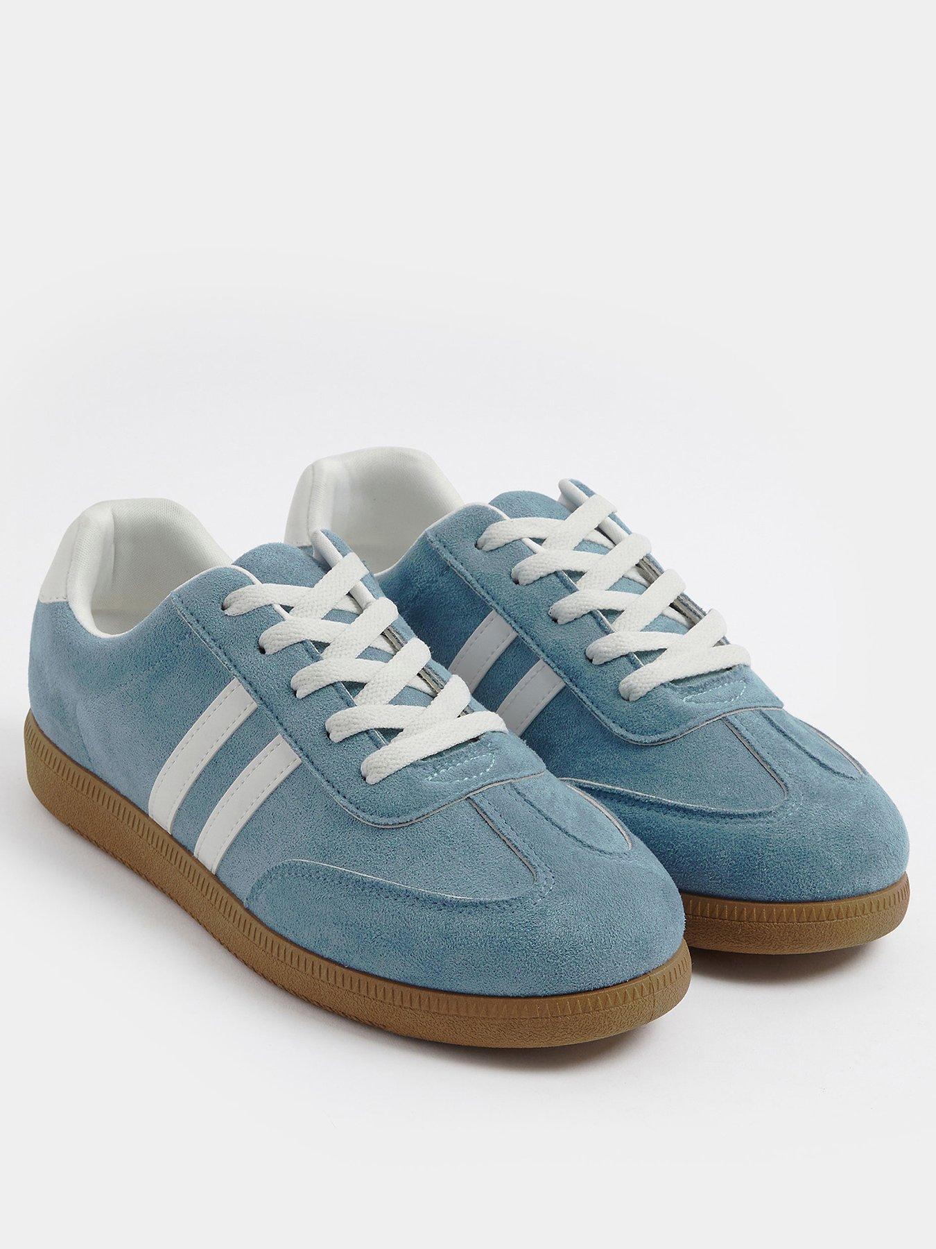 Image 2 of 4 of Yours Extra Wide Fit Retro Stripe Trainer