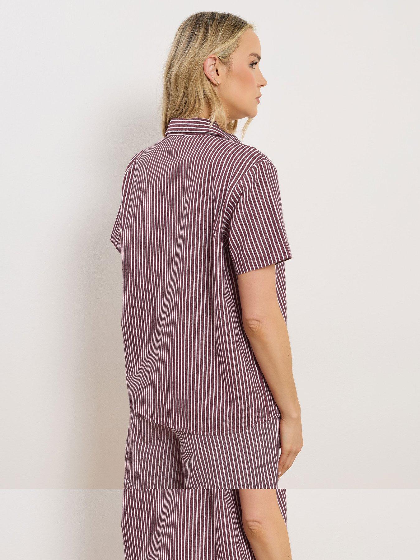 Image 2 of 5 of Long Tall Sally Stripe Button Shirt - Red