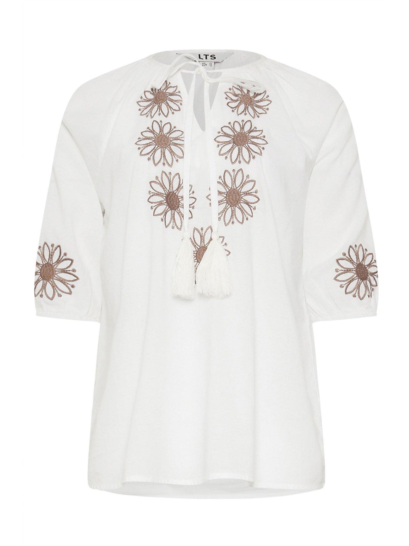 Image 5 of 5 of Long Tall Sally Tall Embroidered Blouse