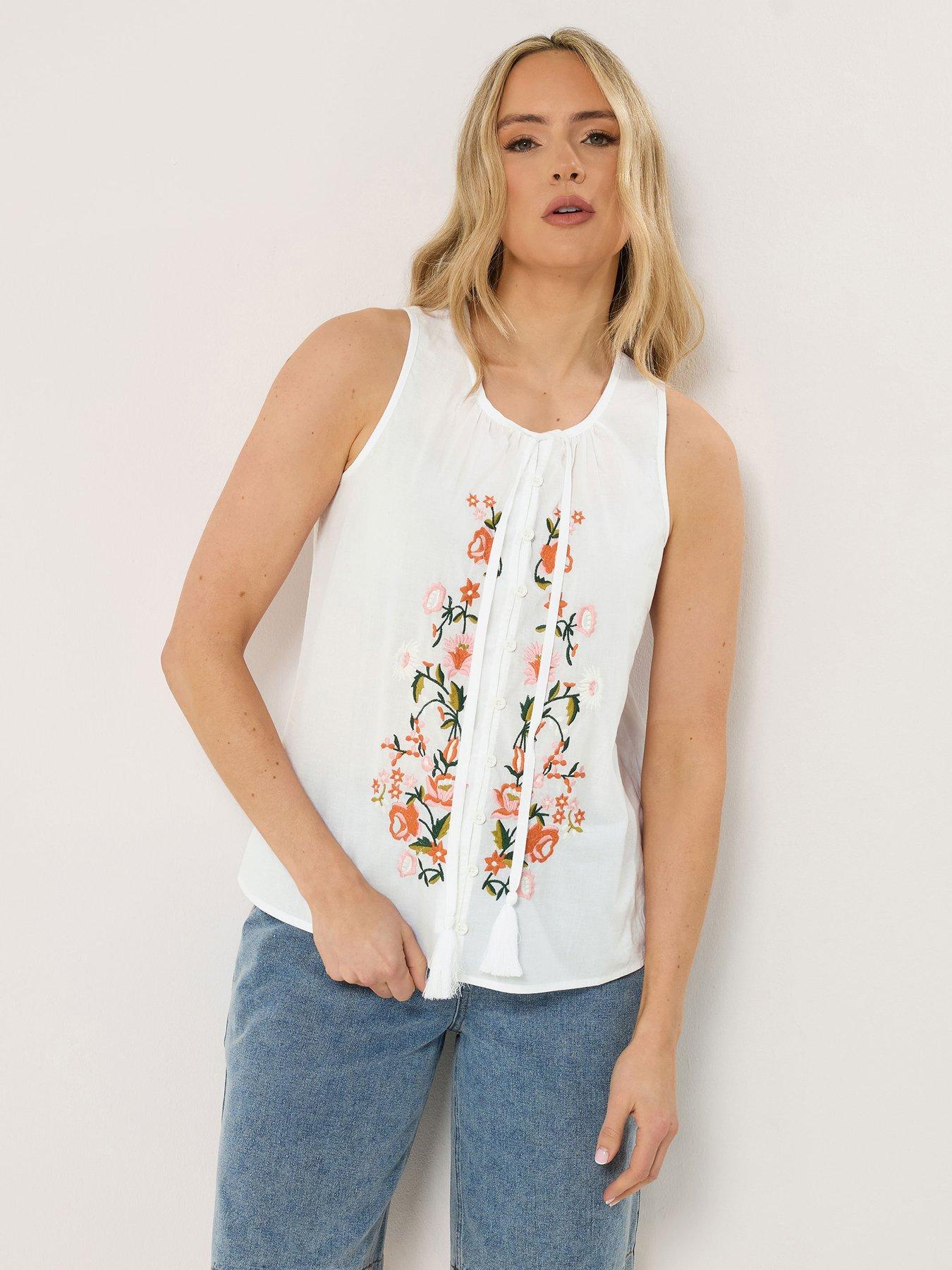 Image 1 of 5 of Long Tall Sally Tall Embroidered Vest