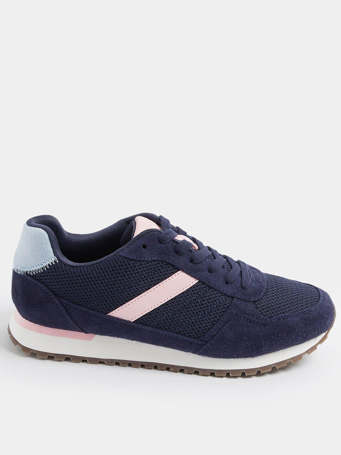 Yours Extra Wide Fit Eva Colour Block Trainer - Blue