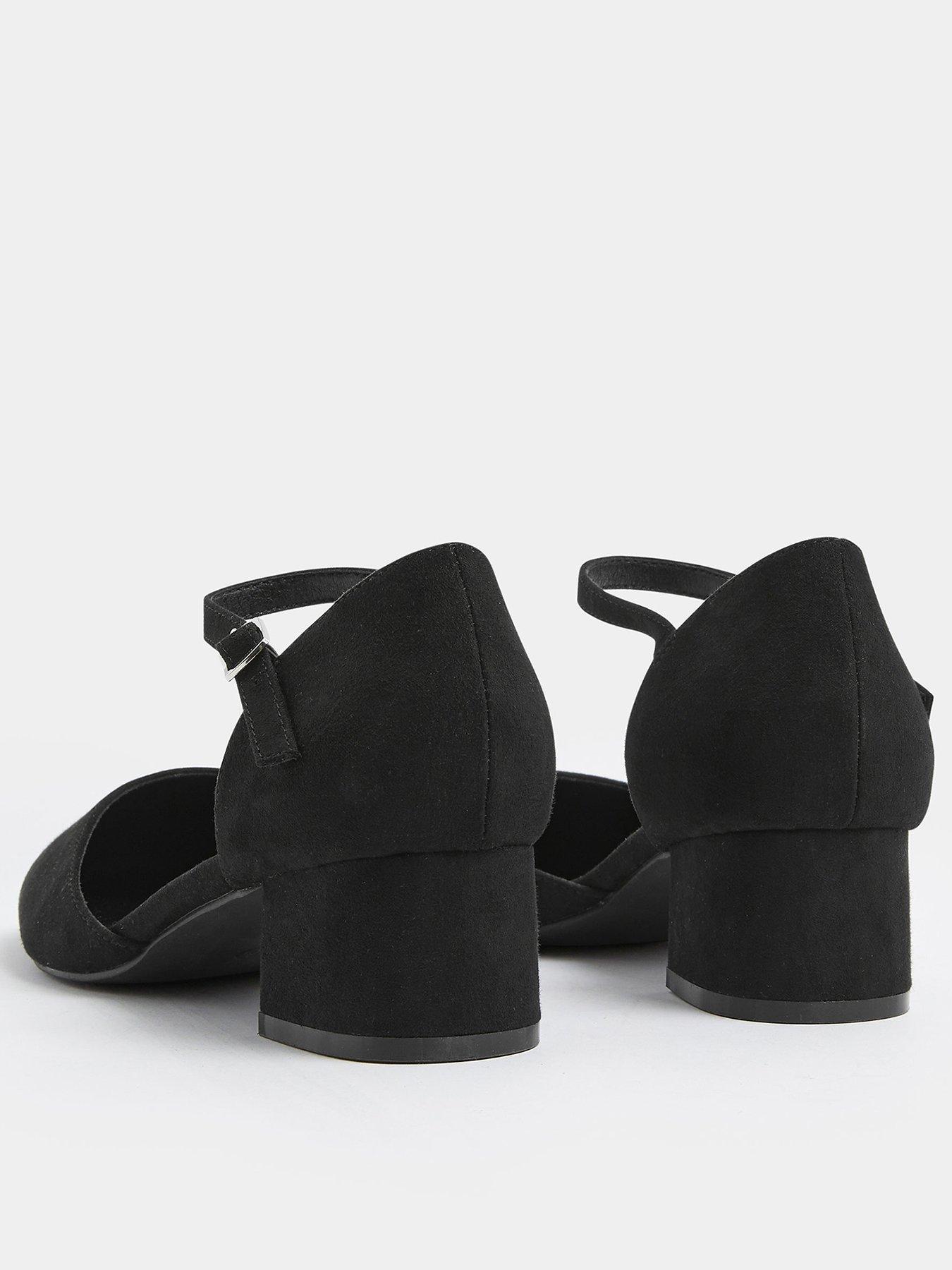 Image 3 of 4 of Yours Extra Wide Fit Square Toe Block Heels - Black