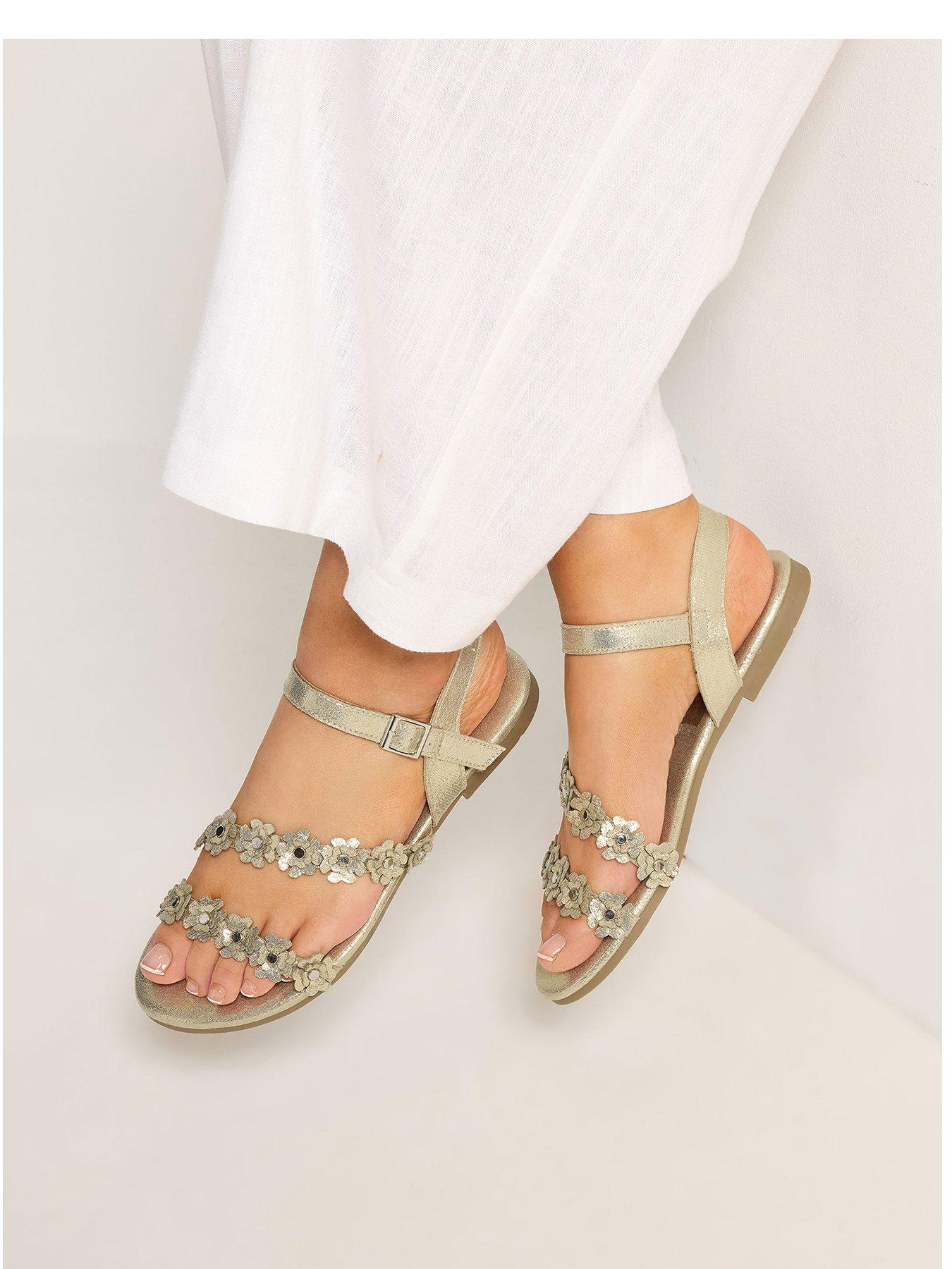 yours-extra-wide-fit-ditsy-floral-flat-sandalfront