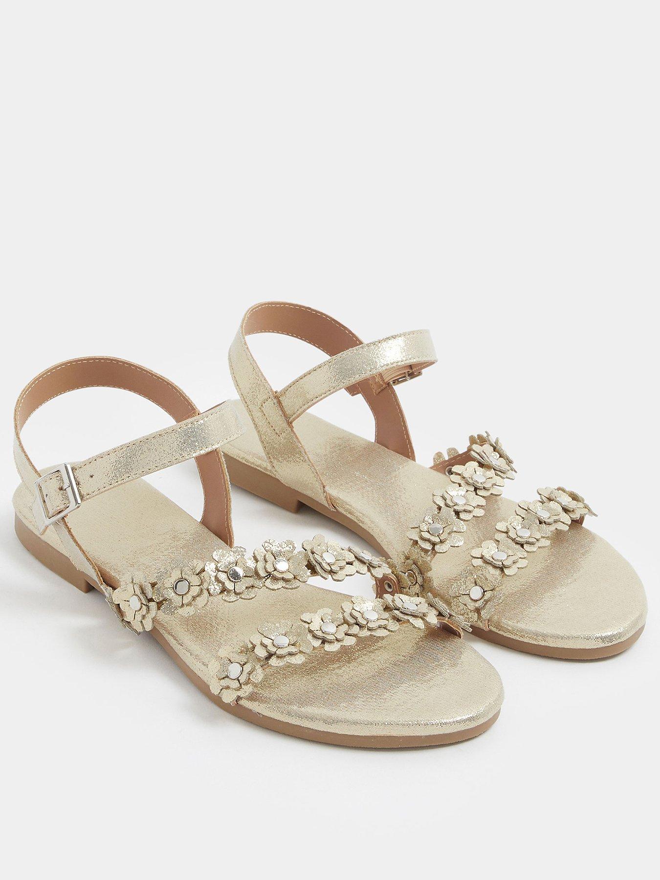 yours-extra-wide-fit-ditsy-floral-flat-sandalstillFront