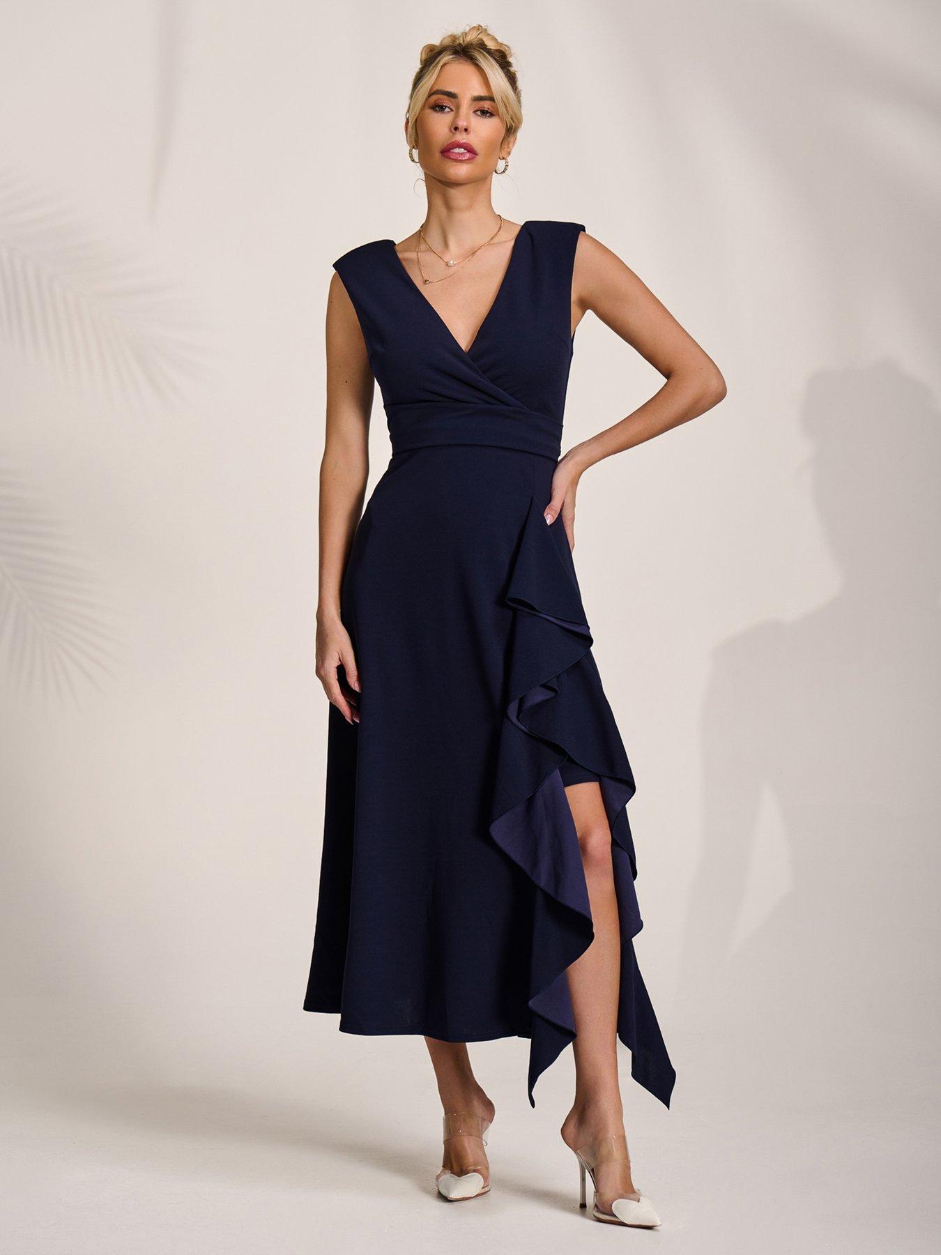 dark blue shift dress Frame Relaxed Shift Dress
