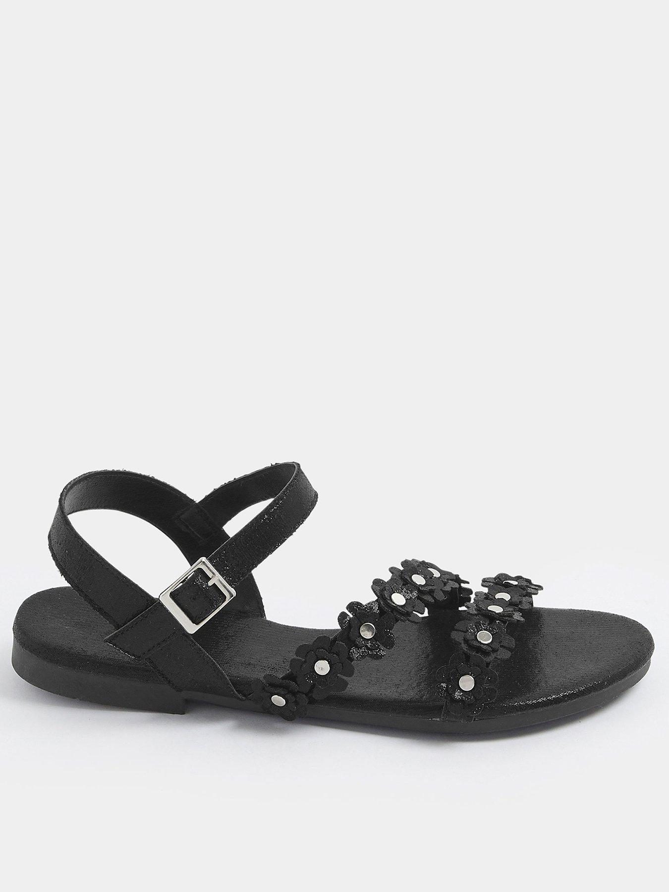 Yours Wide Fit Ditsy Floral Flat Sandal
