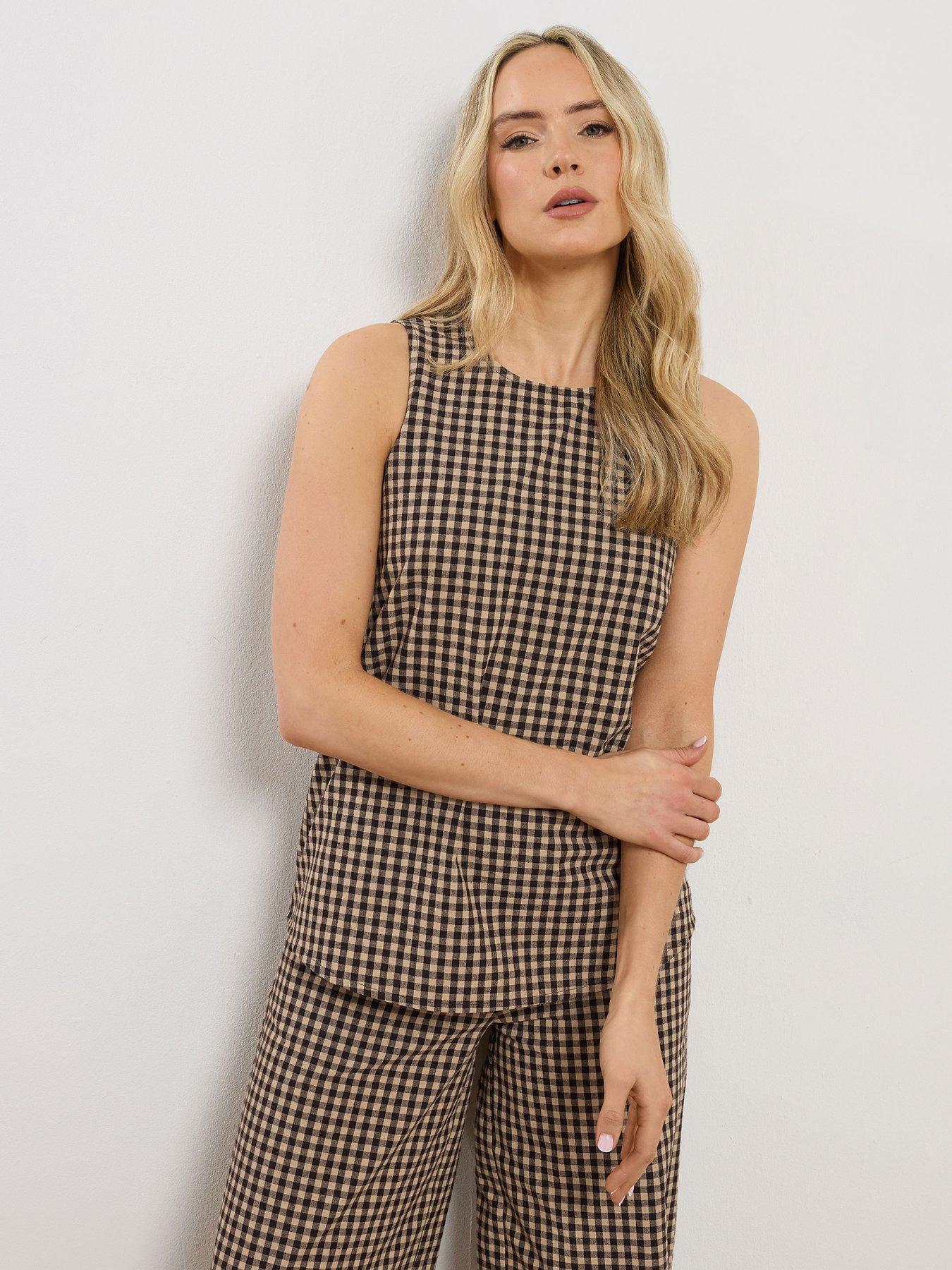 Long Tall Sally Tall Gingham Sleeveless Top