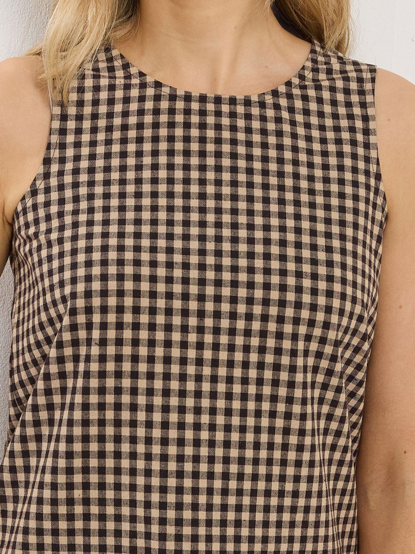 long-tall-sally-tall-gingham-sleeveless-topoutfit