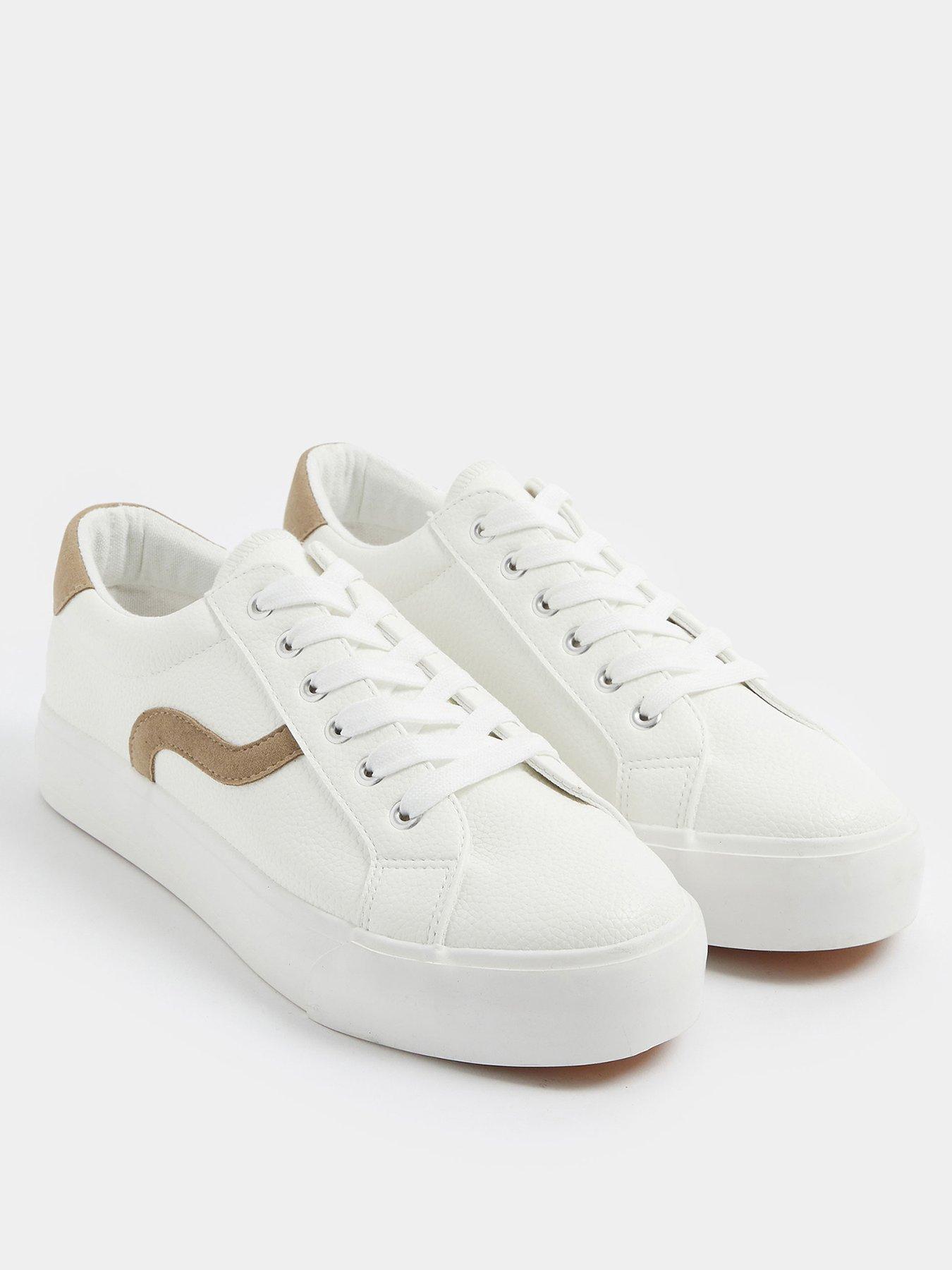 Image 2 of 4 of Yours Extra Wide Fit Swoosh Side Slab Trainers
