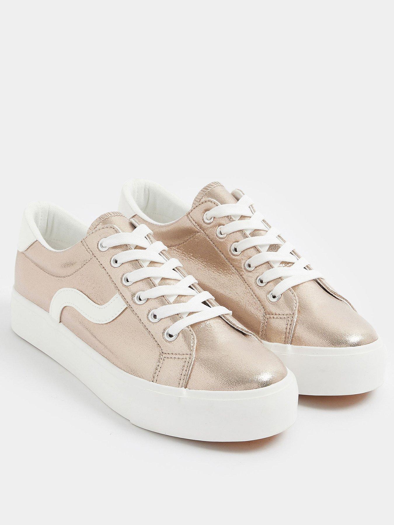 Image 2 of 4 of Yours Extra Wide Fit Swoosh Side Slab Trainers