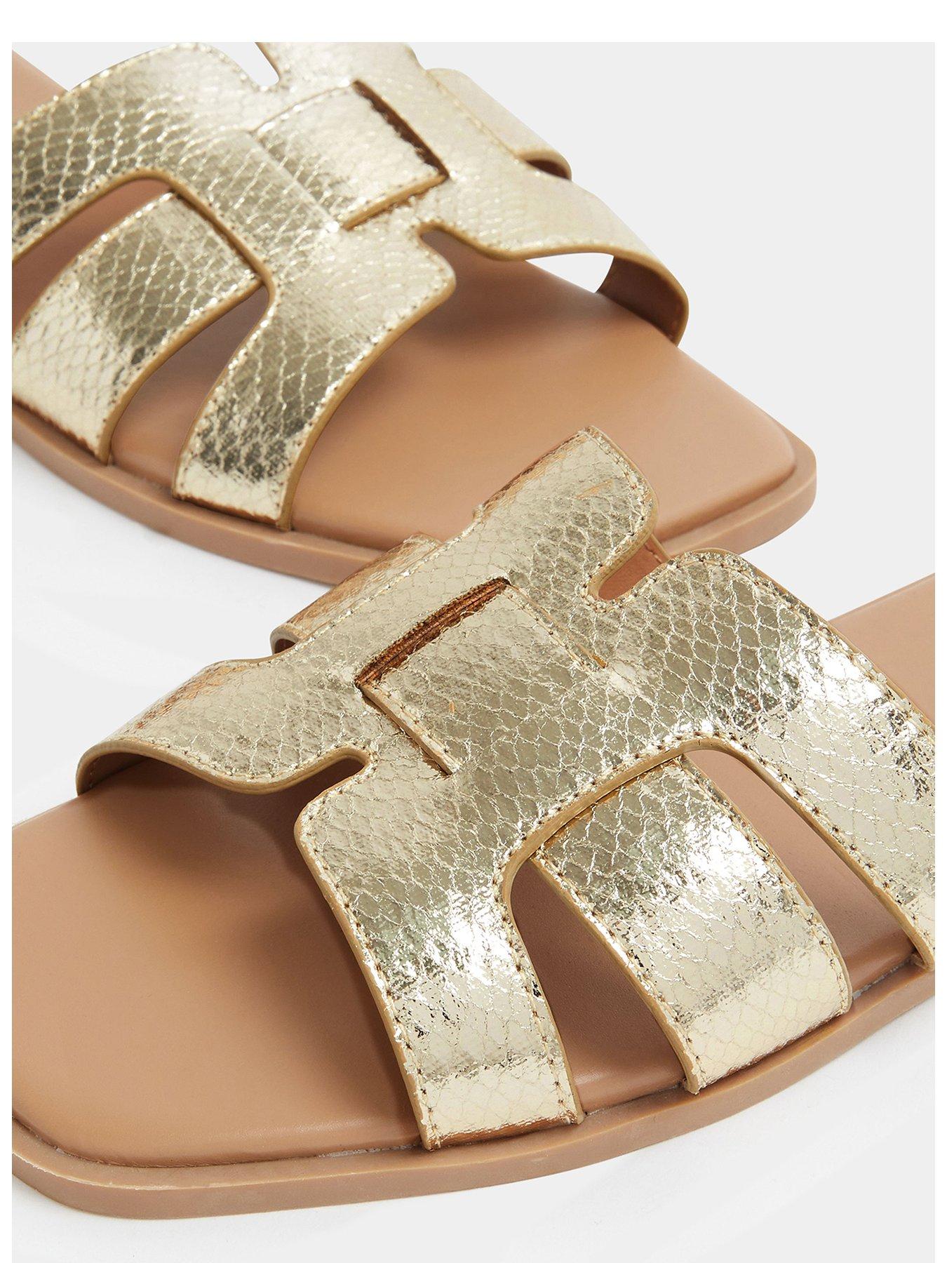 yours-wide-fit-cut-out-mule-sandals-goldoutfit