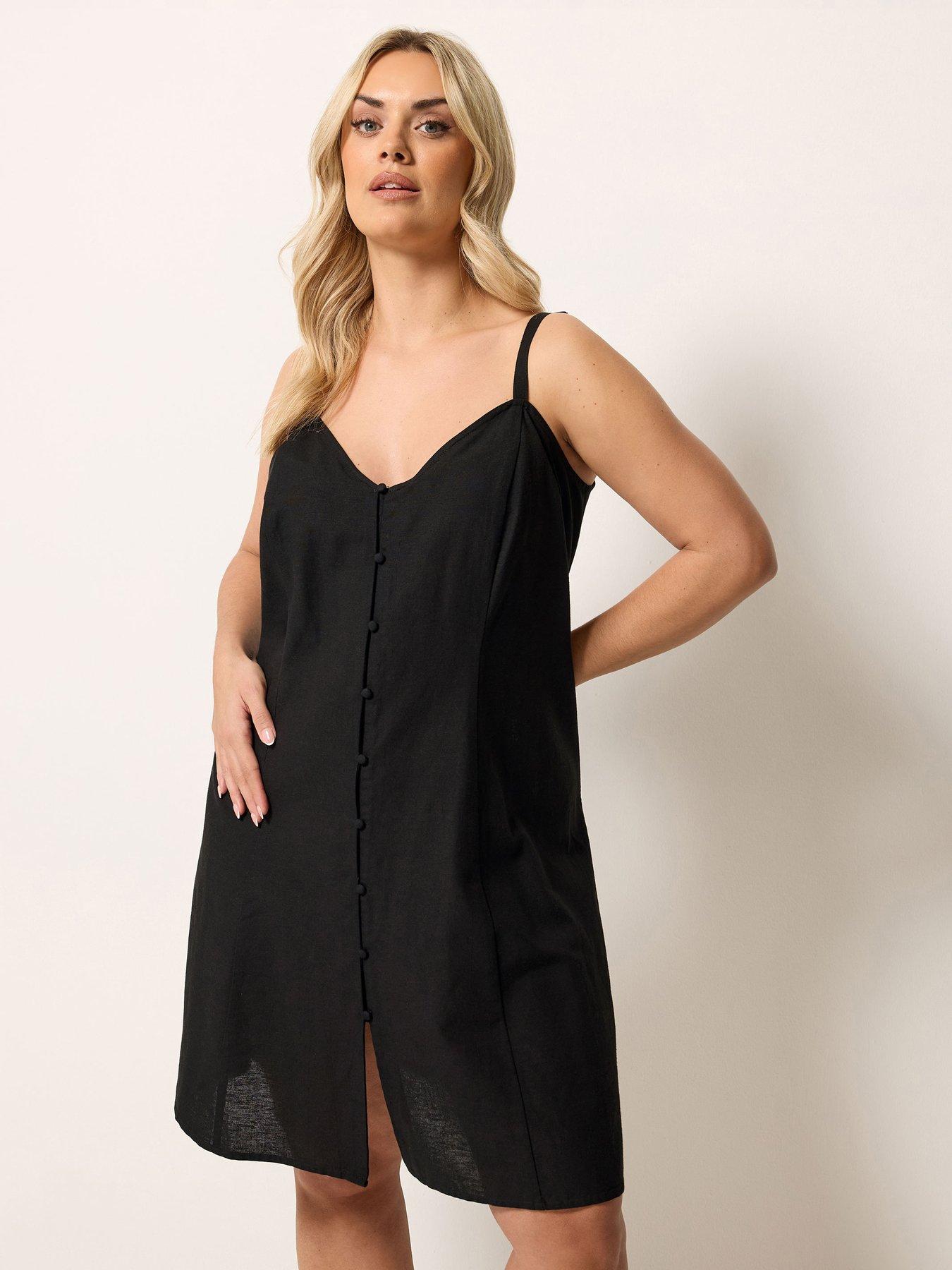 Yours Curve Linen Swing Dress