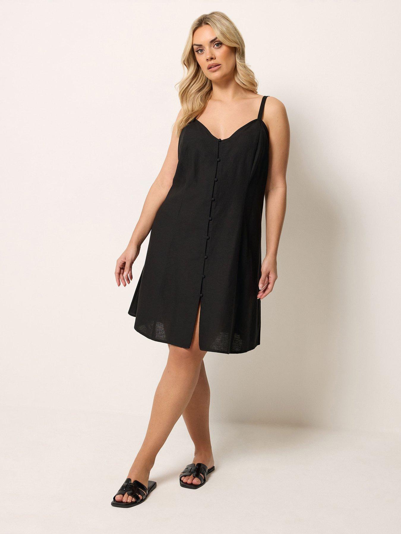 yours-curve-linen-swing-dress-blackback