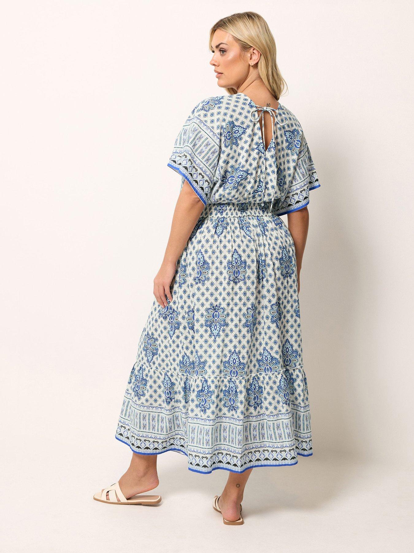 Image 2 of 5 of Yours Curve Cotton Boho Maxi Dress