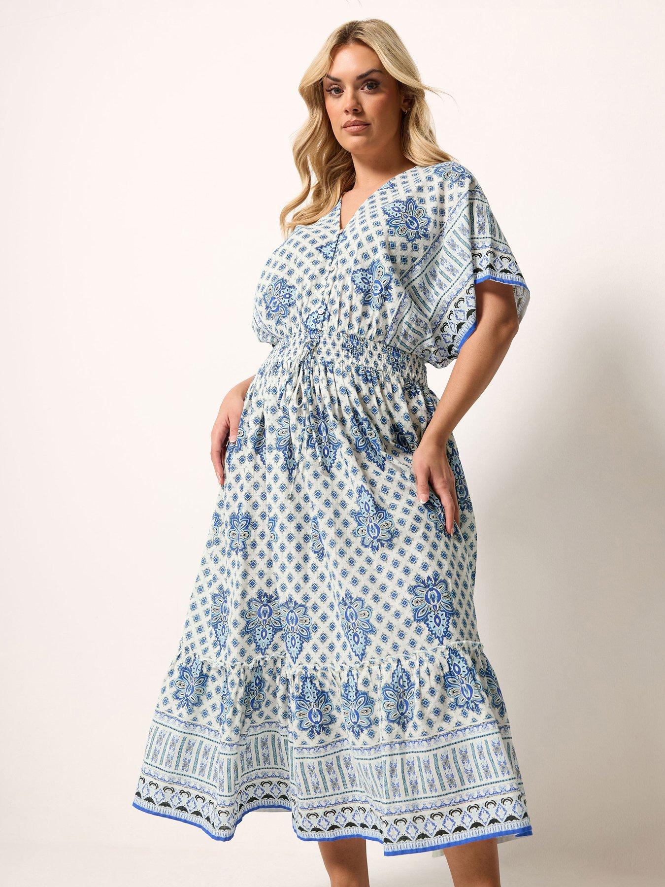 Image 3 of 5 of Yours Curve Cotton Boho Maxi Dress