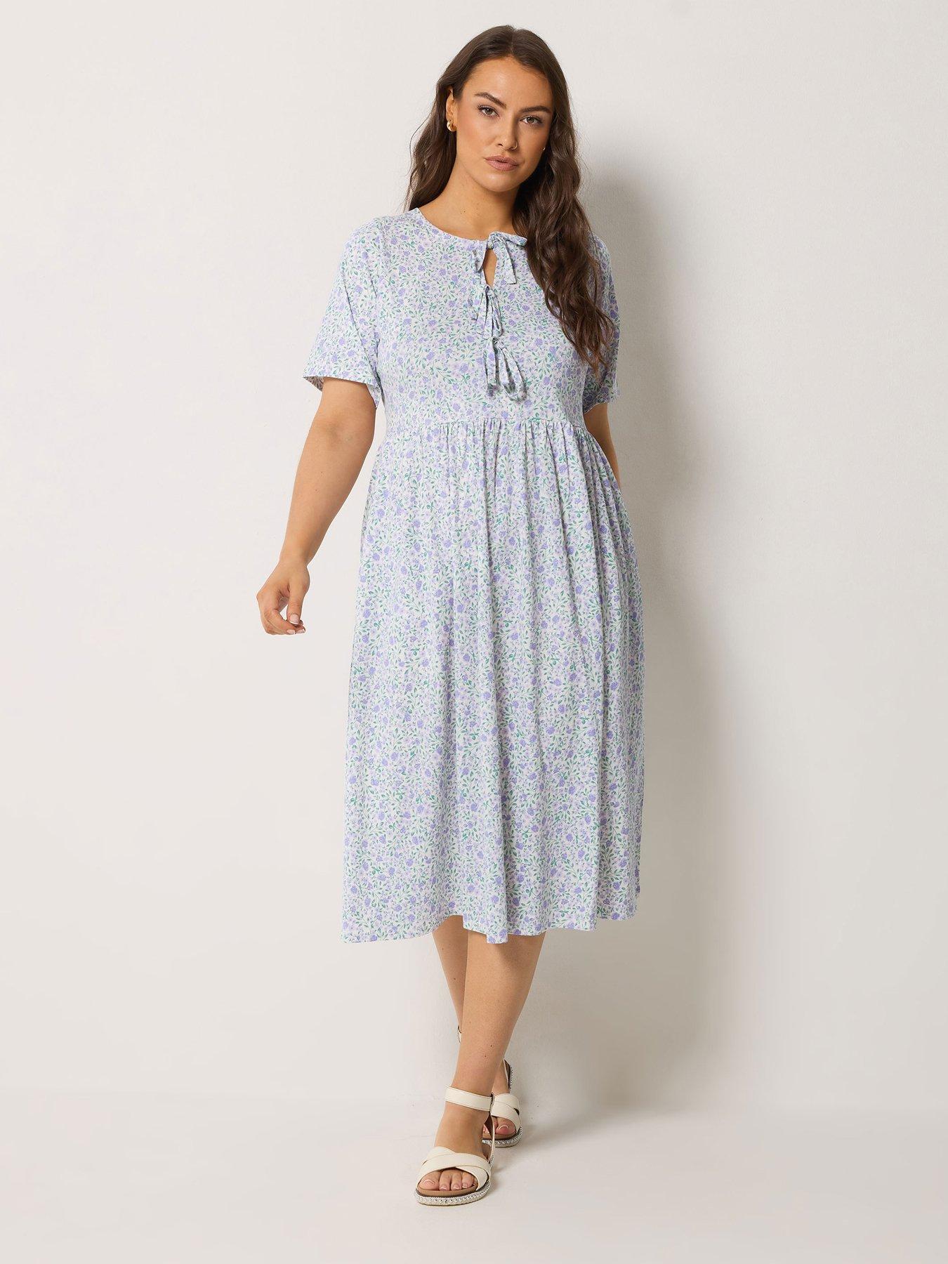 yours-curve-bow-print-throw-on-dress-creamfront