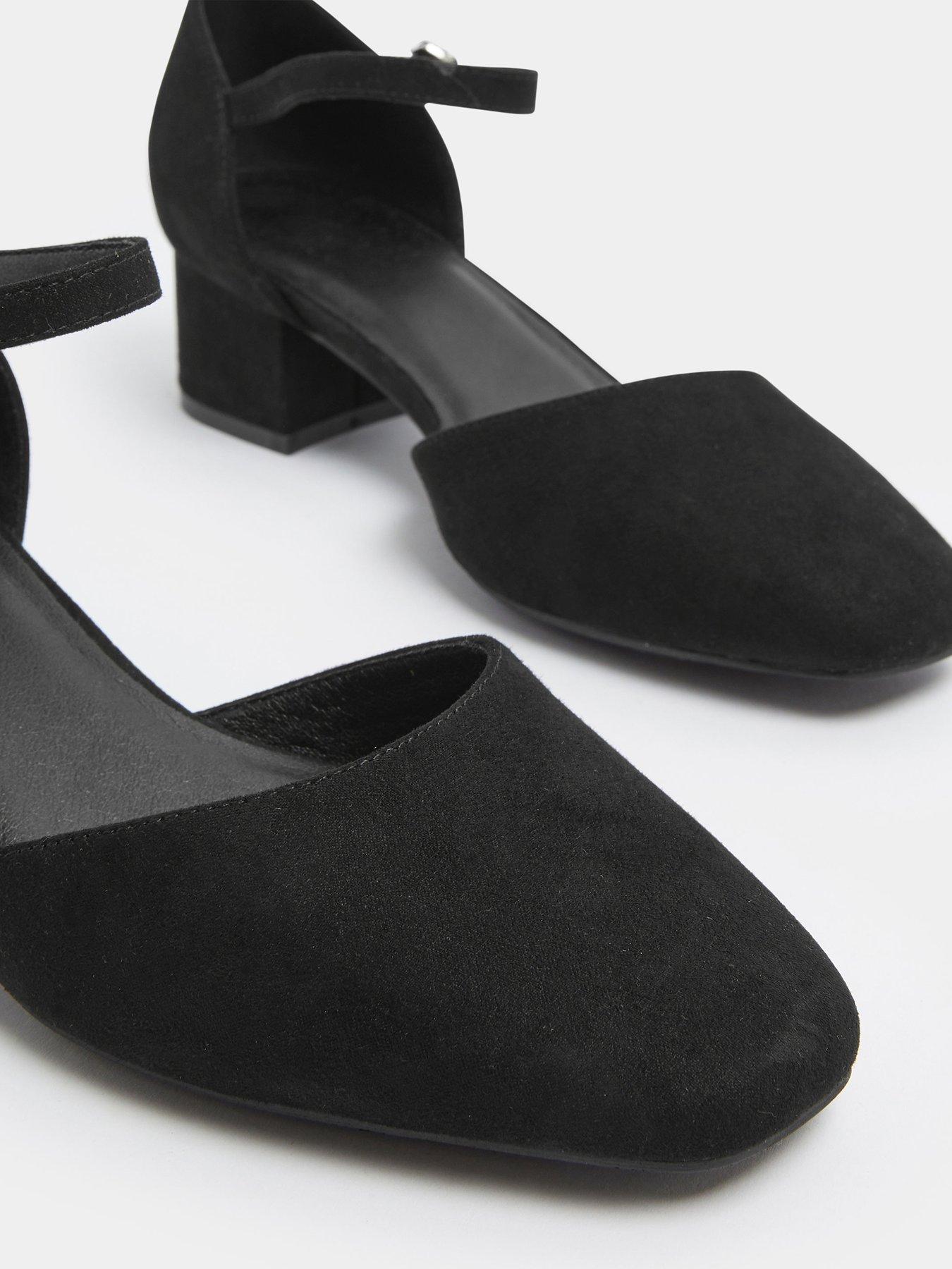 Image 4 of 4 of Yours Wide Fit 2 Part Square Toe Block Heel