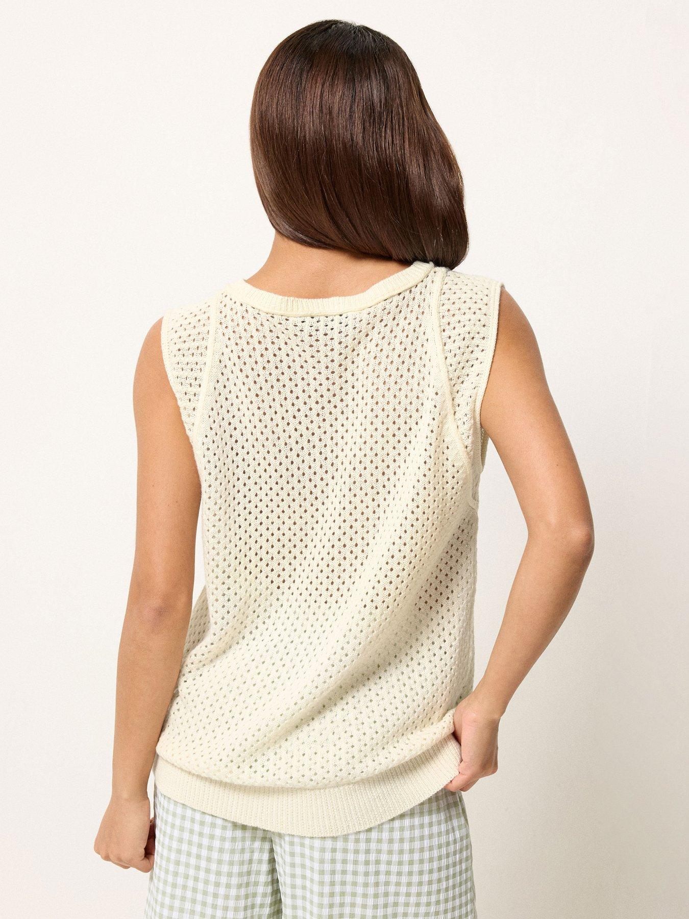 Image 2 of 5 of PixieGirl Petite Lemon Crochet Tank Top