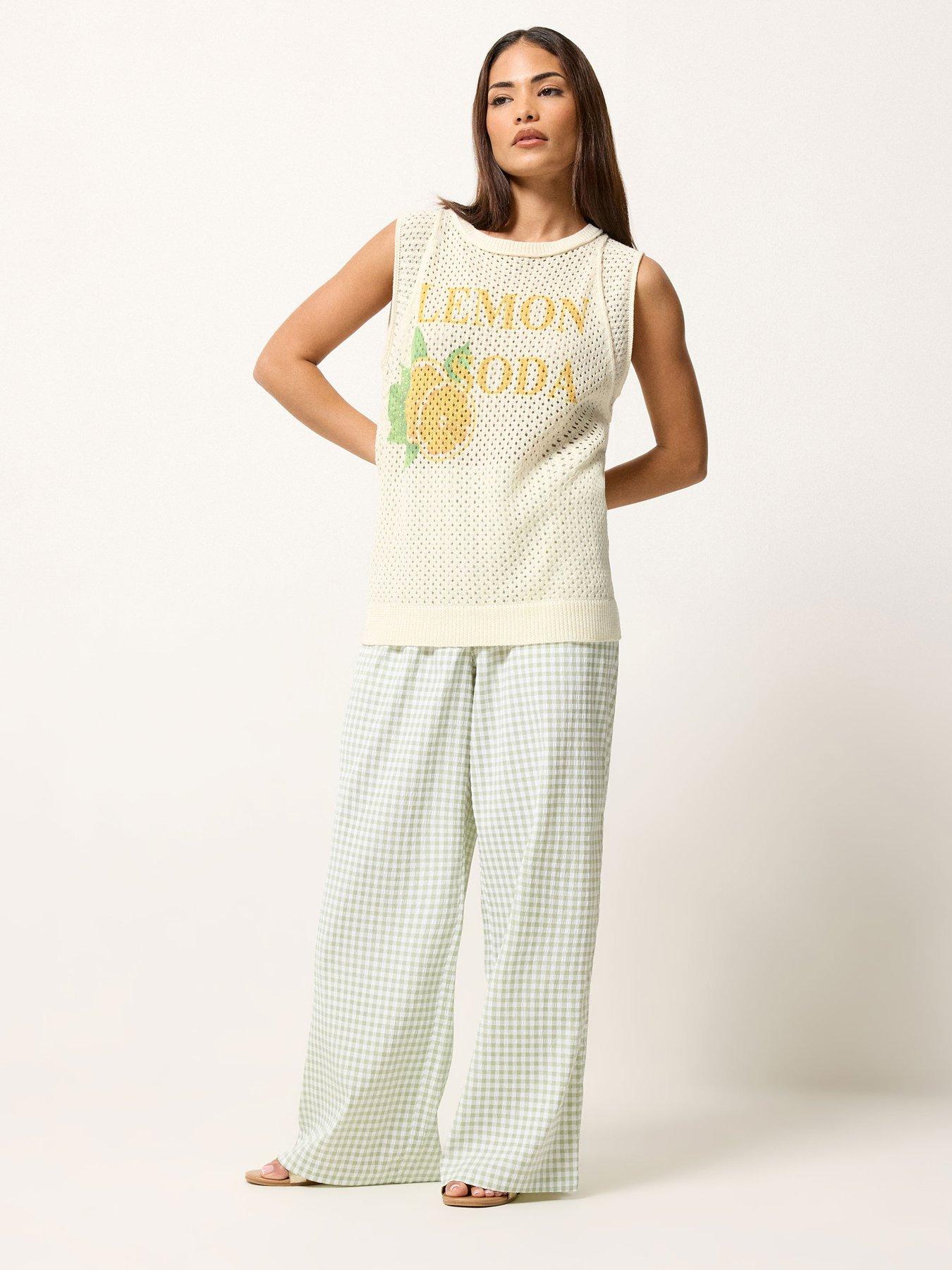 Image 3 of 5 of PixieGirl Petite Lemon Crochet Tank Top