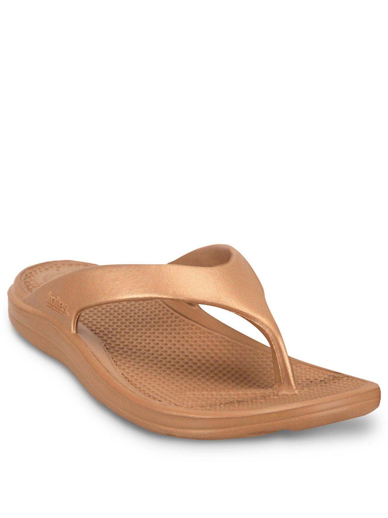 totes-totes-solbounce-ladies-toe-post-gold-metallicstillFront