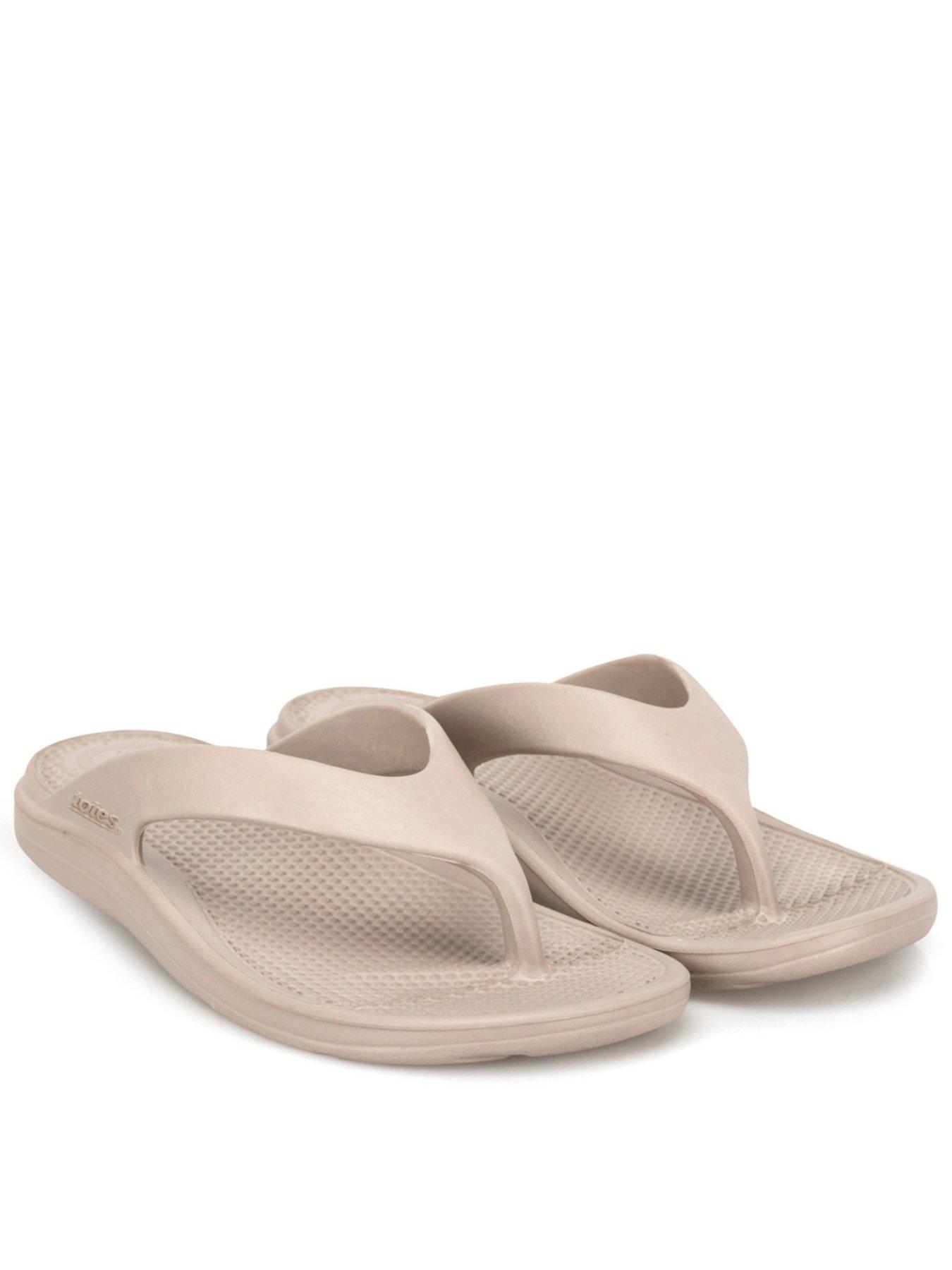 TOTES Totes Solbounce Ladies Toe Post - Taupe