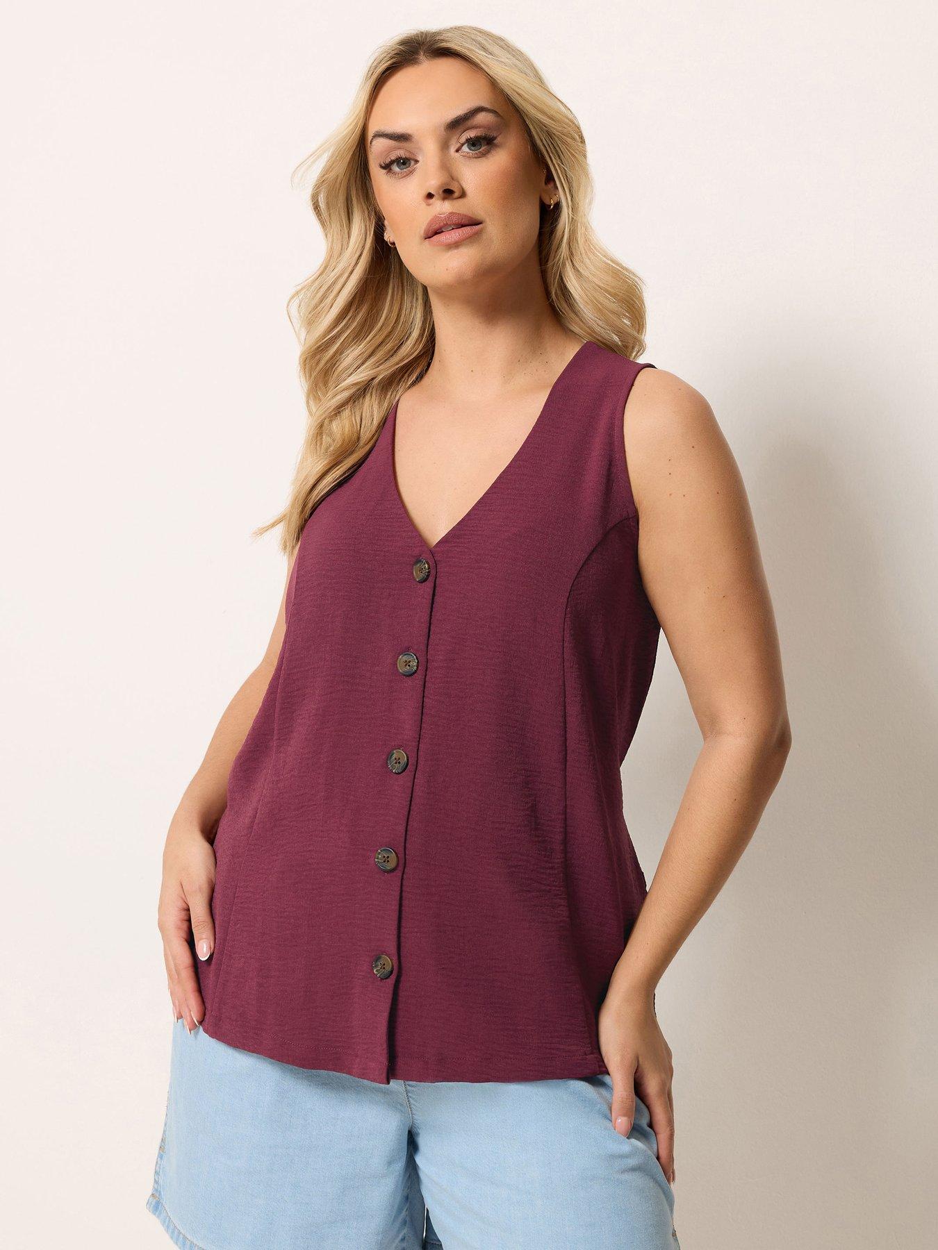 Yours Curve Waistcoat Vest - Purple
