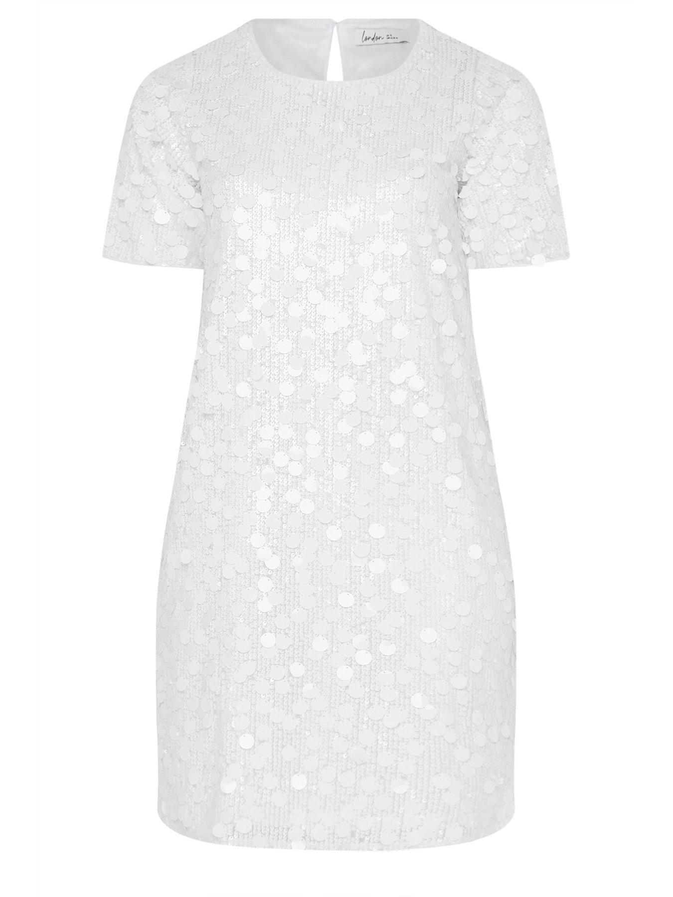 Image 5 of 5 of Yours Curve Sequin T-Shirt Dress